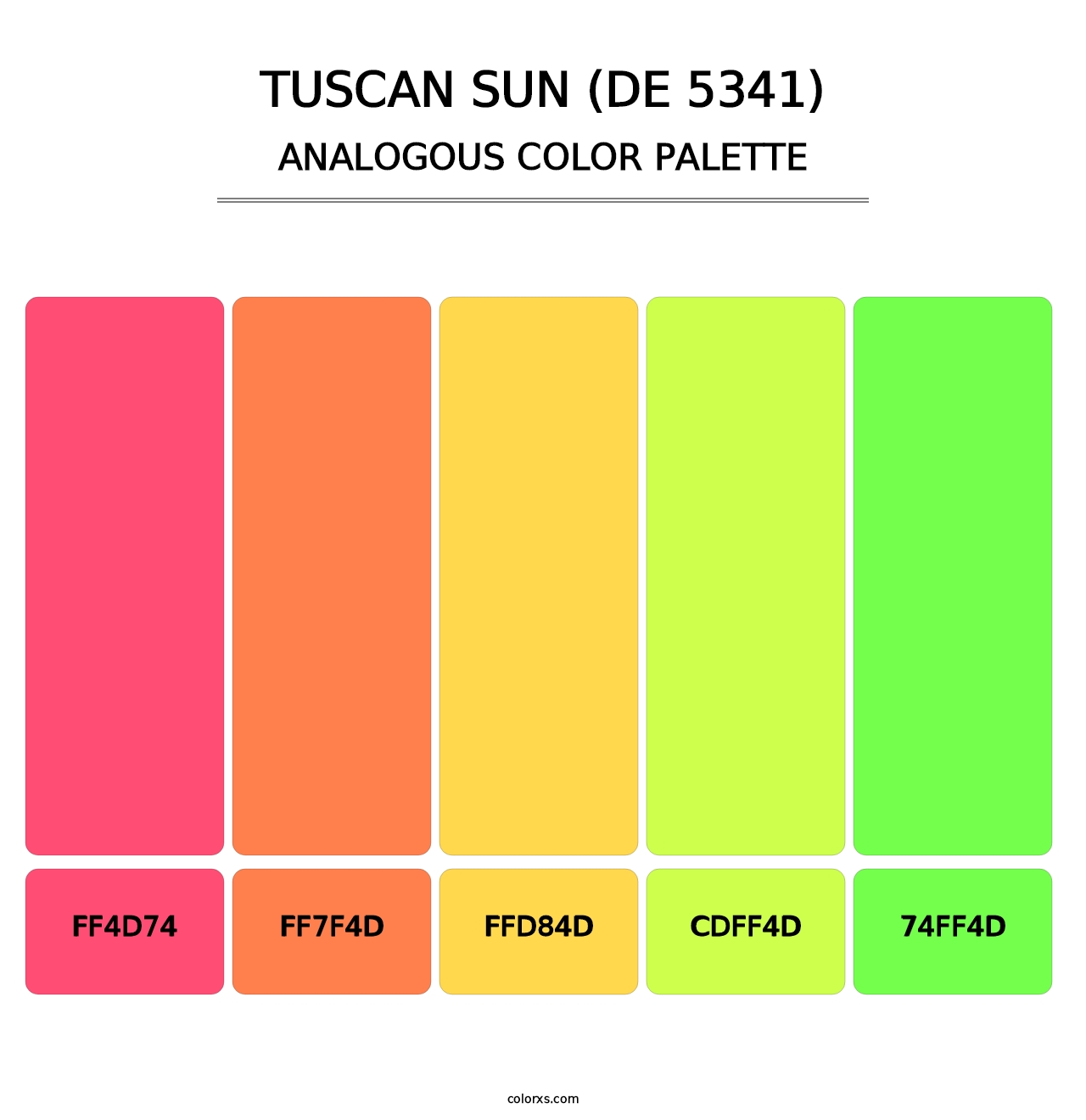 Tuscan Sun (DE 5341) - Analogous Color Palette