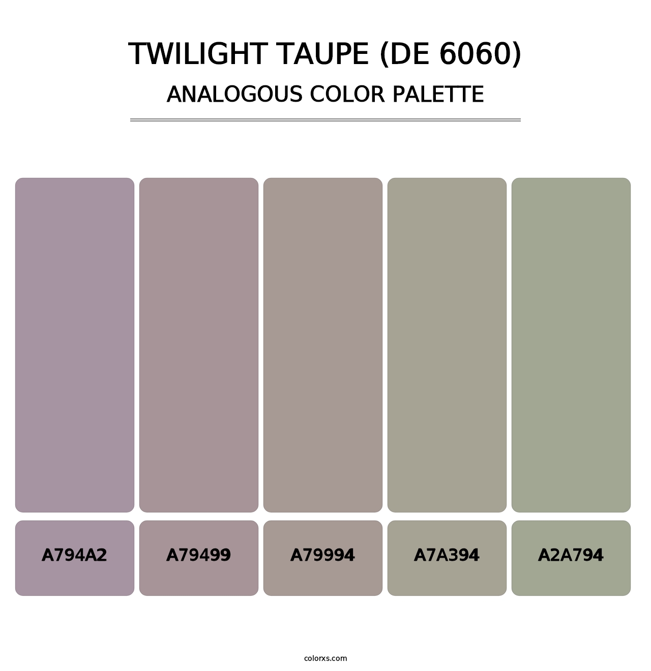 Twilight Taupe (DE 6060) - Analogous Color Palette