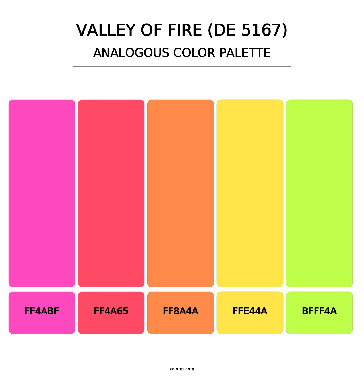 Valley of Fire (DE 5167) - Analogous Color Palette