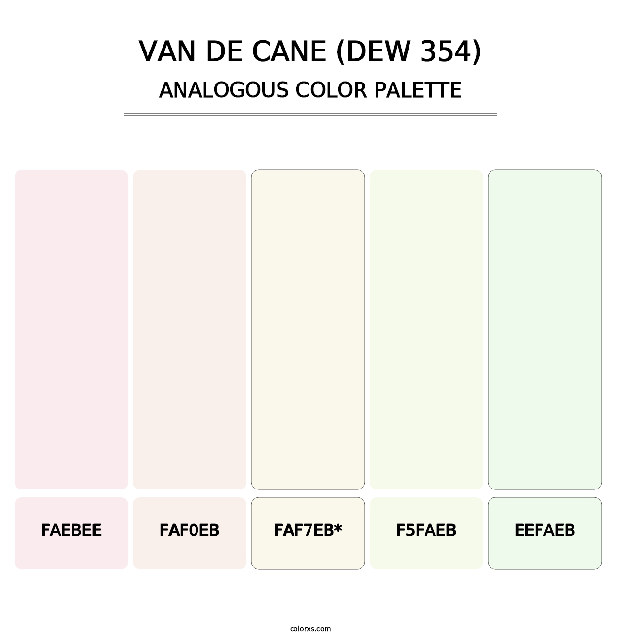 Van de Cane (DEW 354) - Analogous Color Palette