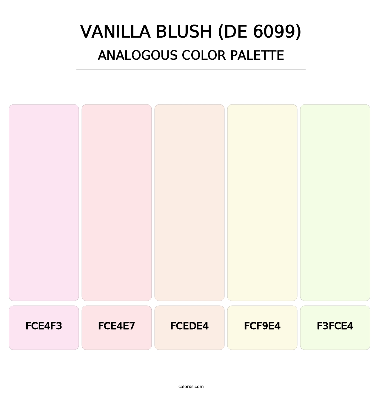 Vanilla Blush (DE 6099) - Analogous Color Palette