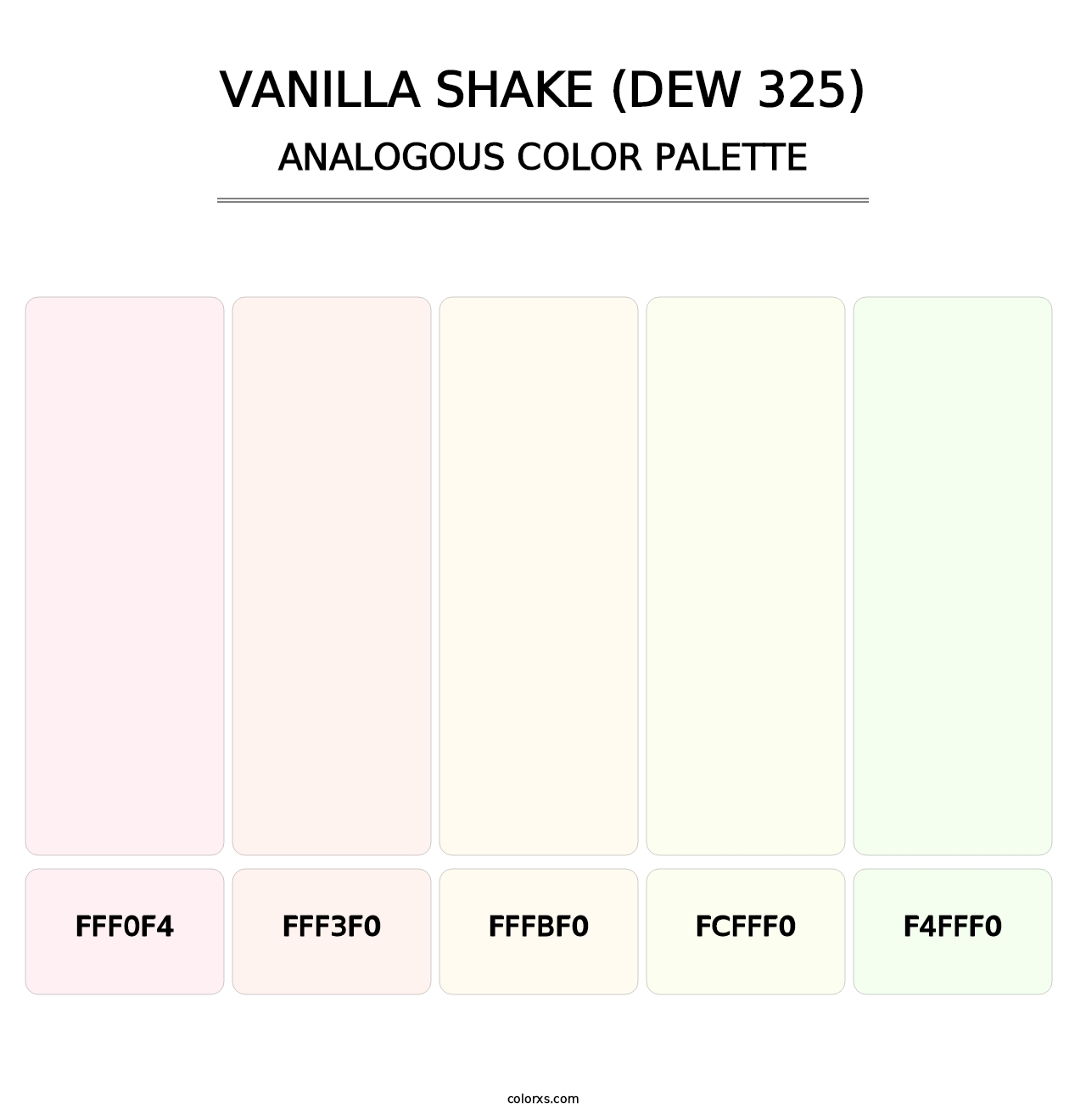 Vanilla Shake (DEW 325) - Analogous Color Palette