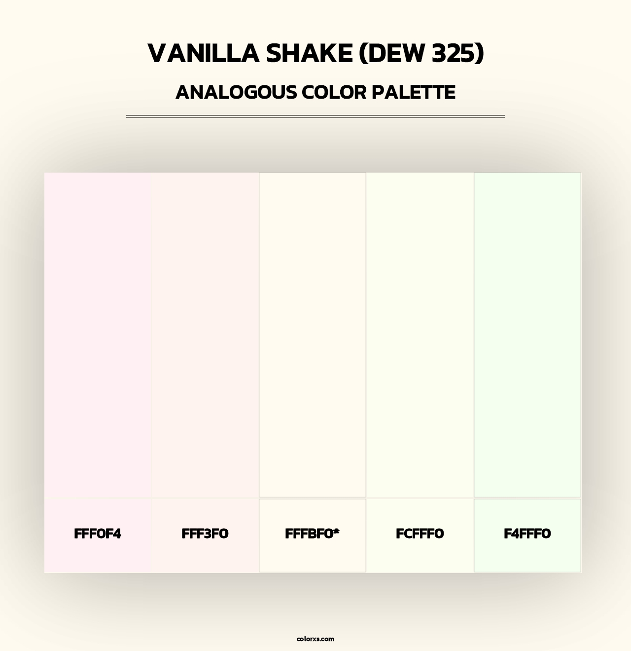 Vanilla Shake (DEW 325) - Analogous Color Palette