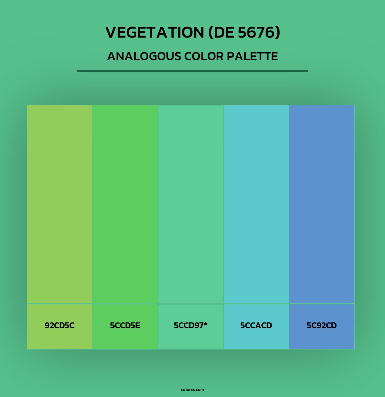 Vegetation (DE 5676) - Analogous Color Palette
