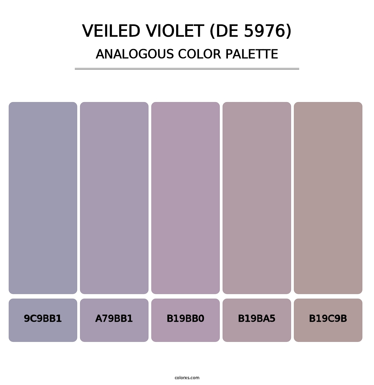 Veiled Violet (DE 5976) - Analogous Color Palette