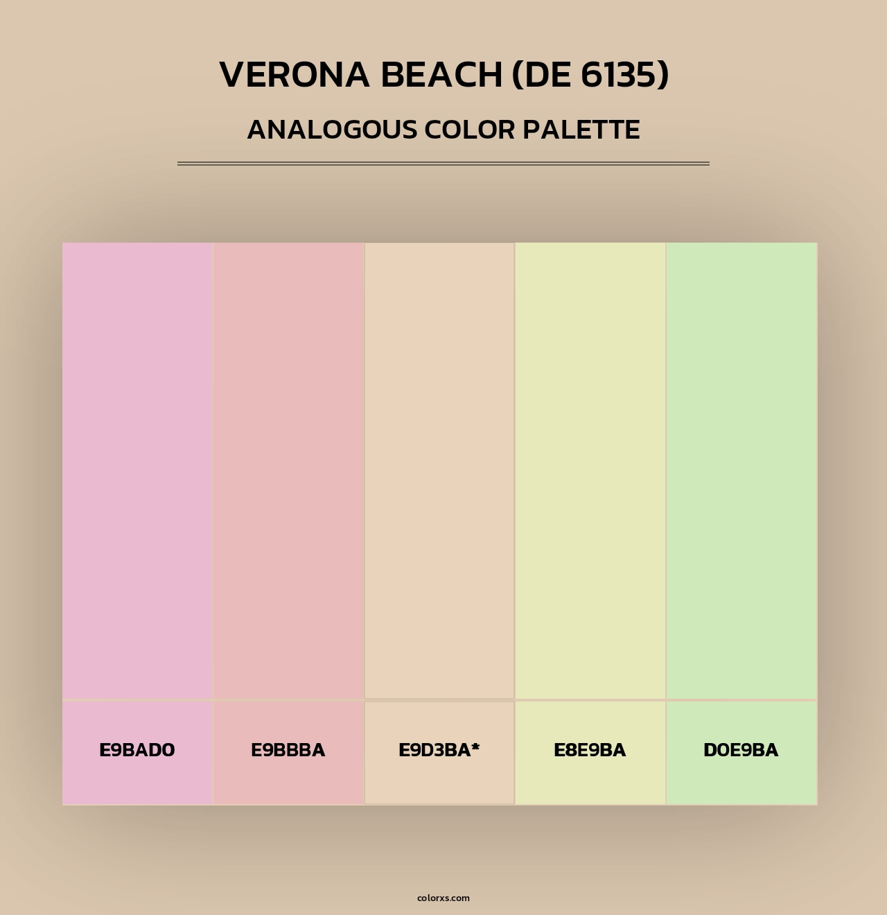 Verona Beach (DE 6135) - Analogous Color Palette