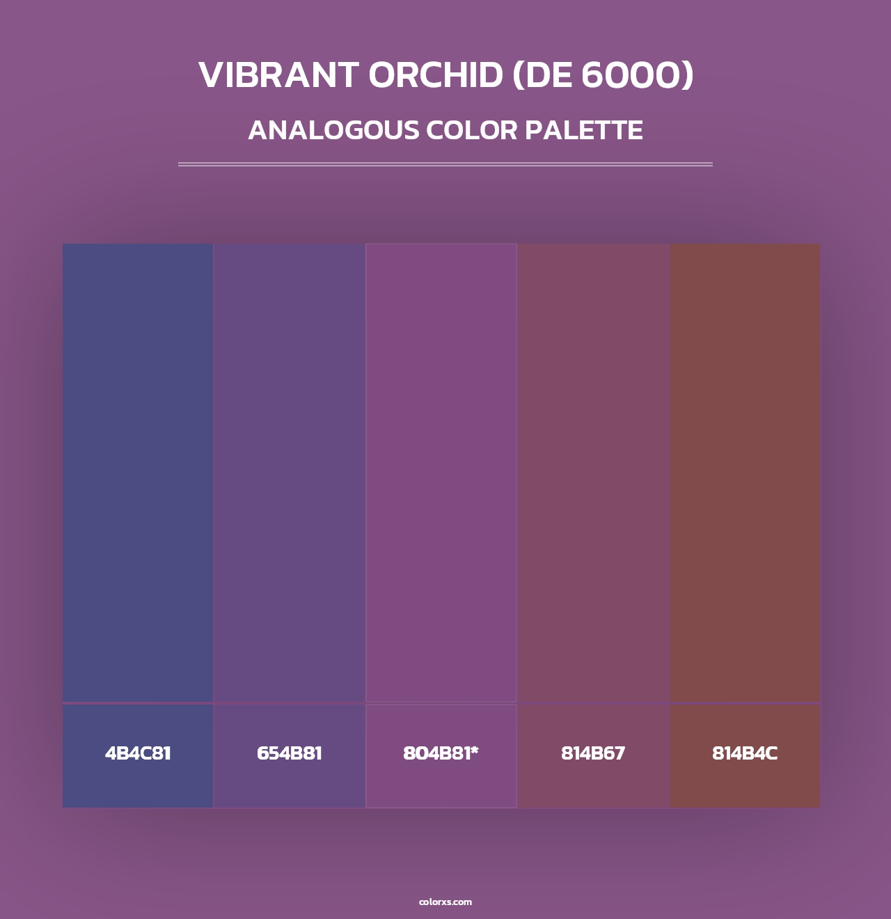 Vibrant Orchid (DE 6000) - Analogous Color Palette