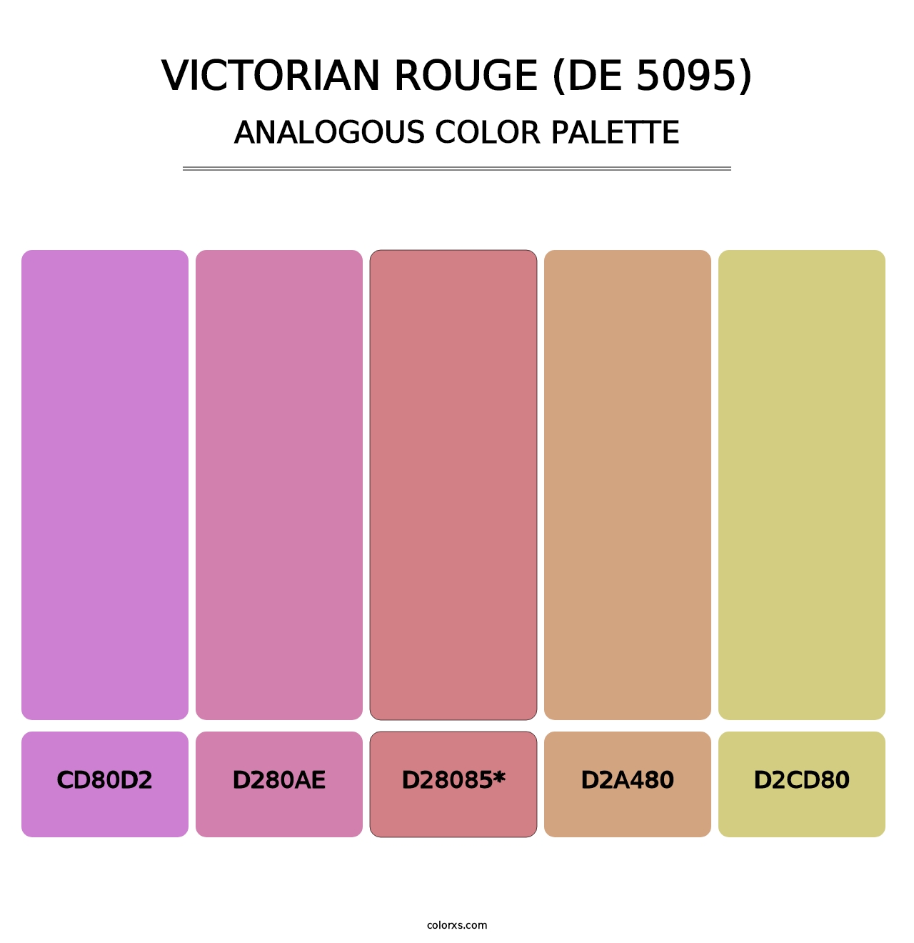 Victorian Rouge (DE 5095) - Analogous Color Palette