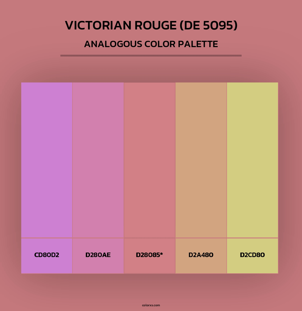 Victorian Rouge (DE 5095) - Analogous Color Palette