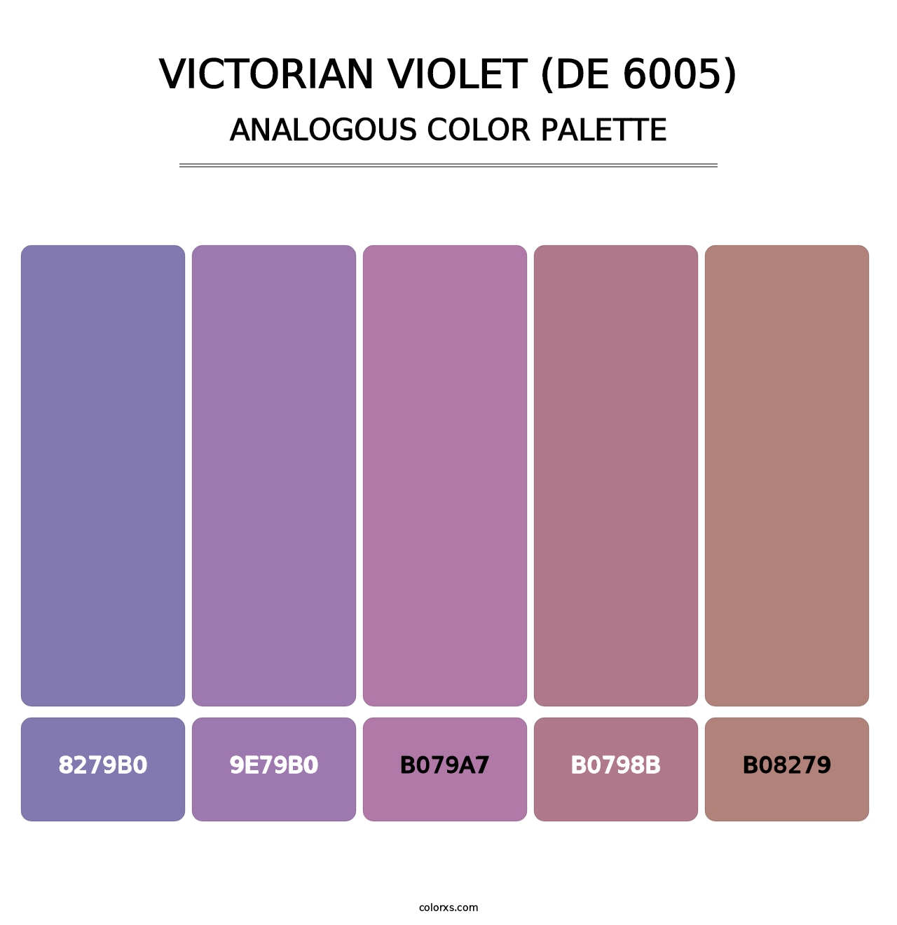 Victorian Violet (DE 6005) - Analogous Color Palette