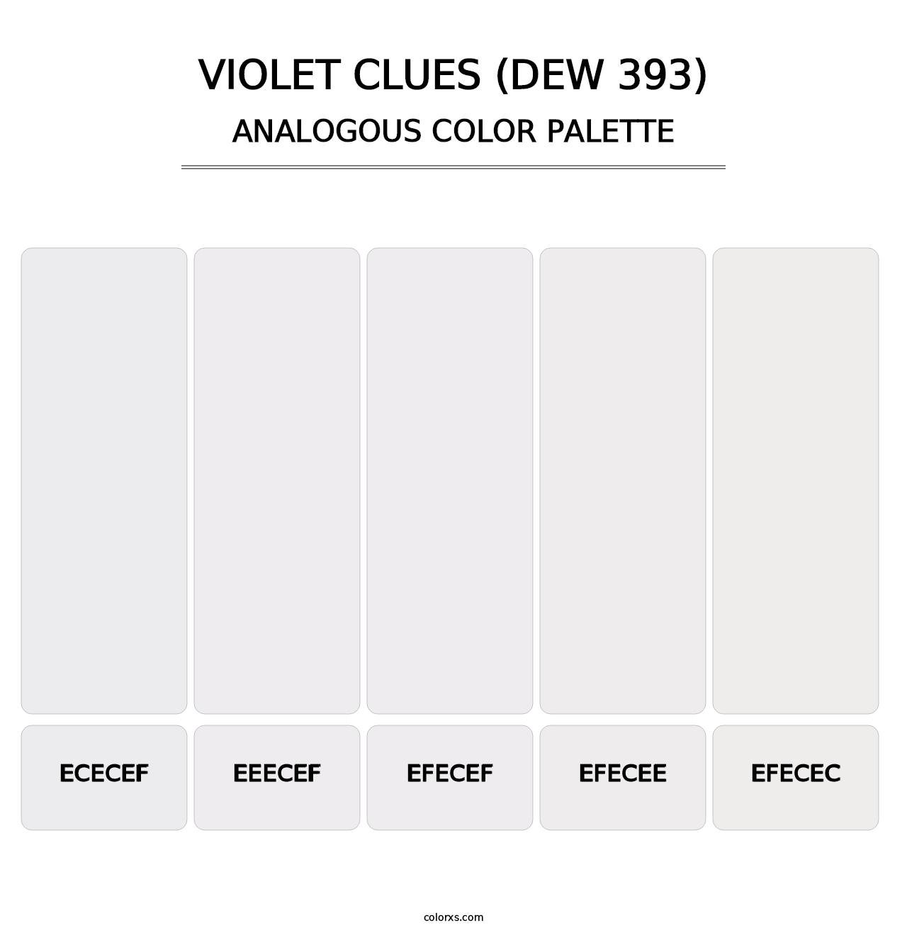Violet Clues (DEW 393) - Analogous Color Palette