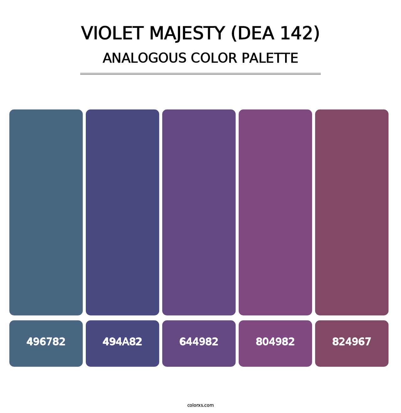 Violet Majesty (DEA 142) - Analogous Color Palette