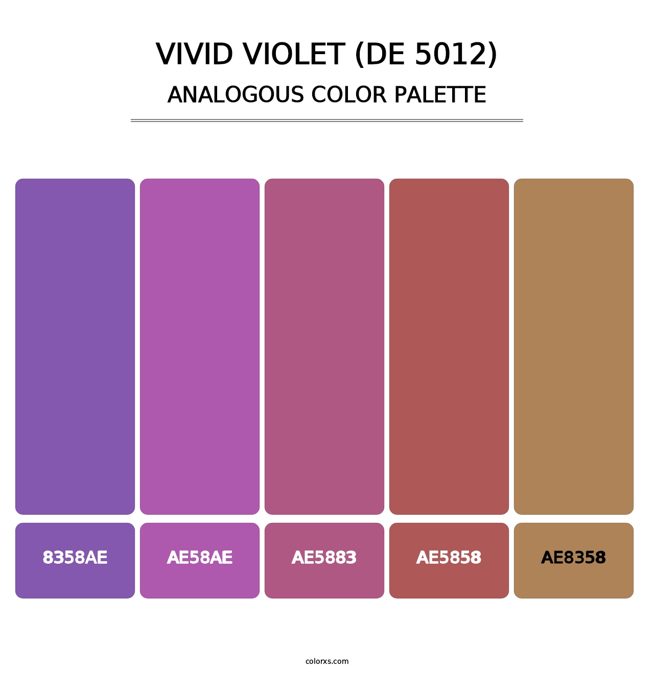 Vivid Violet (DE 5012) - Analogous Color Palette