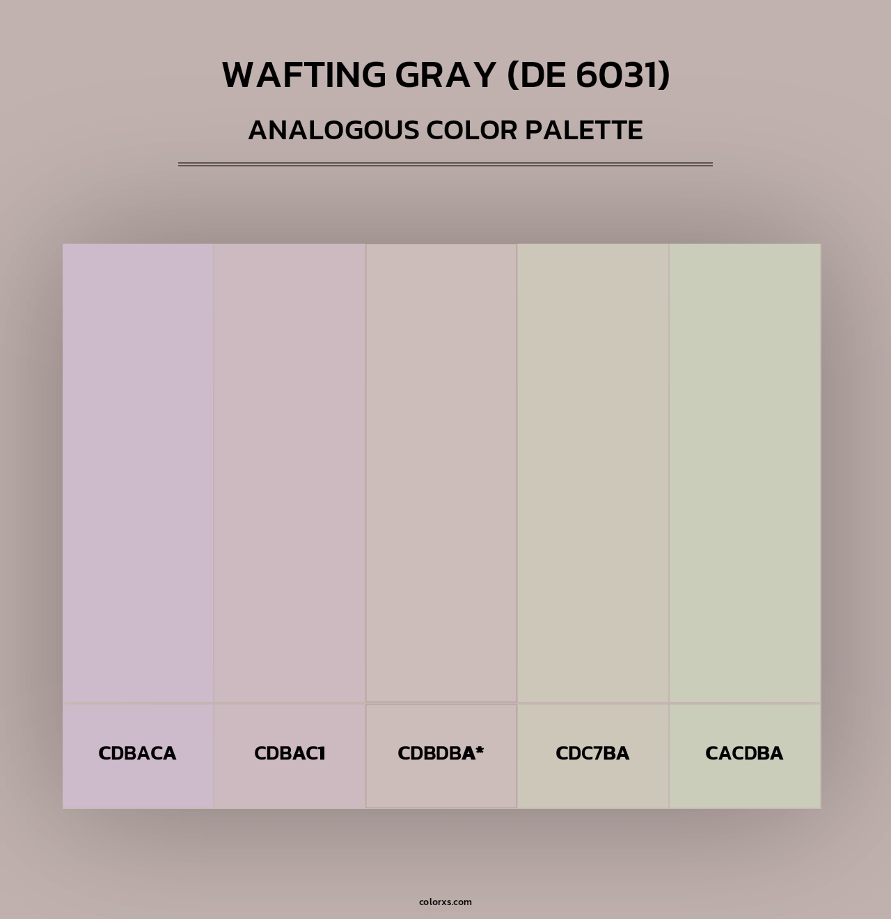 Wafting Gray (DE 6031) - Analogous Color Palette