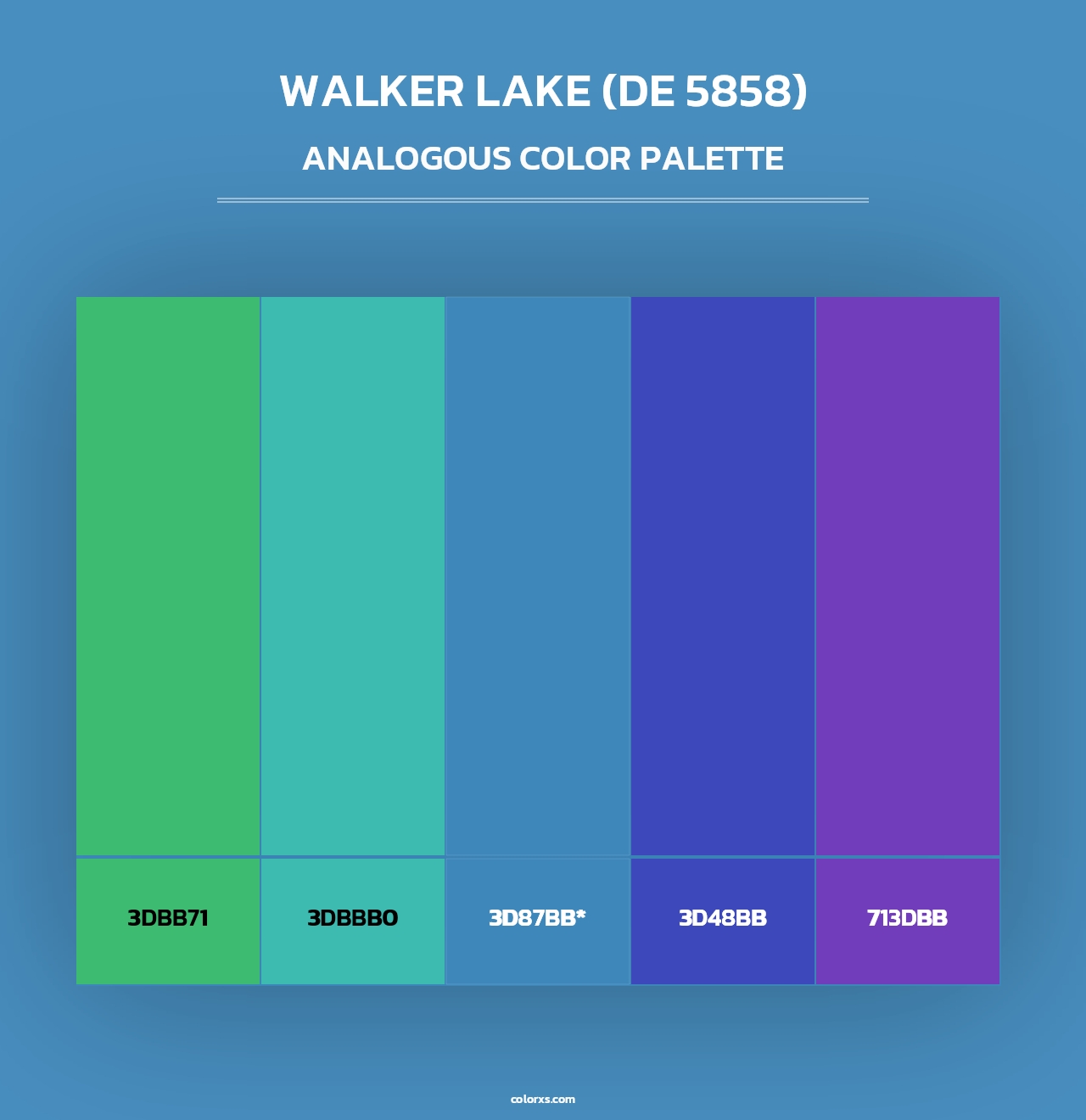 Walker Lake (DE 5858) - Analogous Color Palette