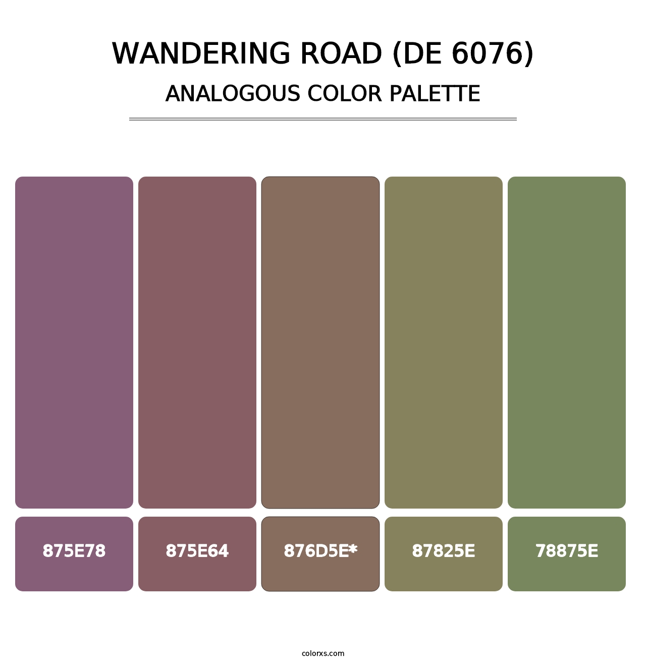 Wandering Road (DE 6076) - Analogous Color Palette