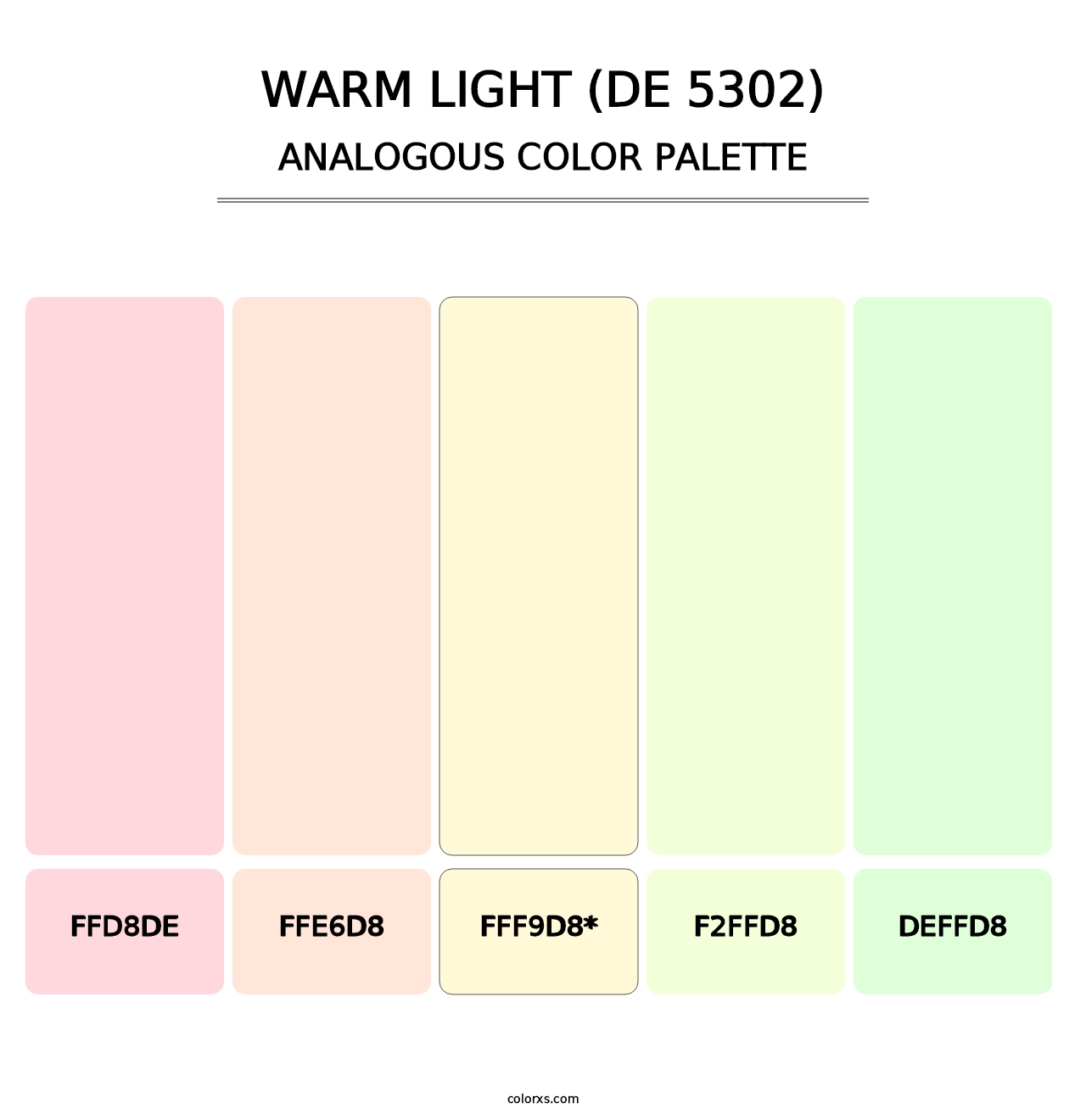 Warm Light (DE 5302) - Analogous Color Palette