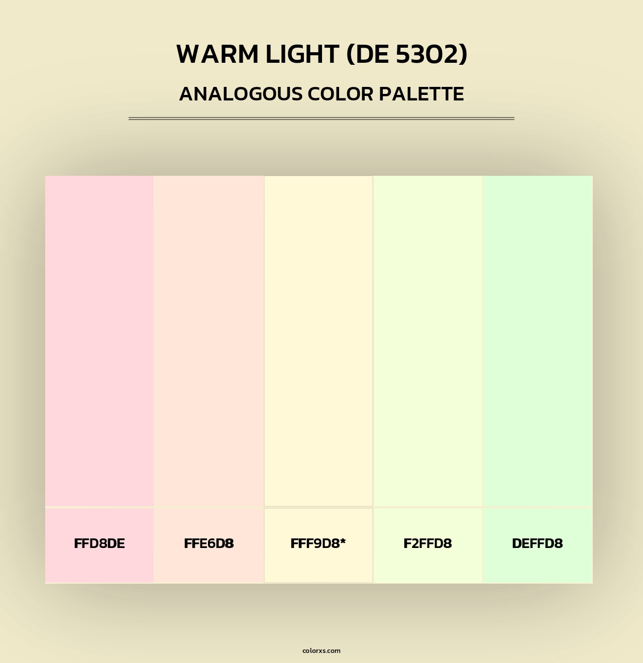 Warm Light (DE 5302) - Analogous Color Palette