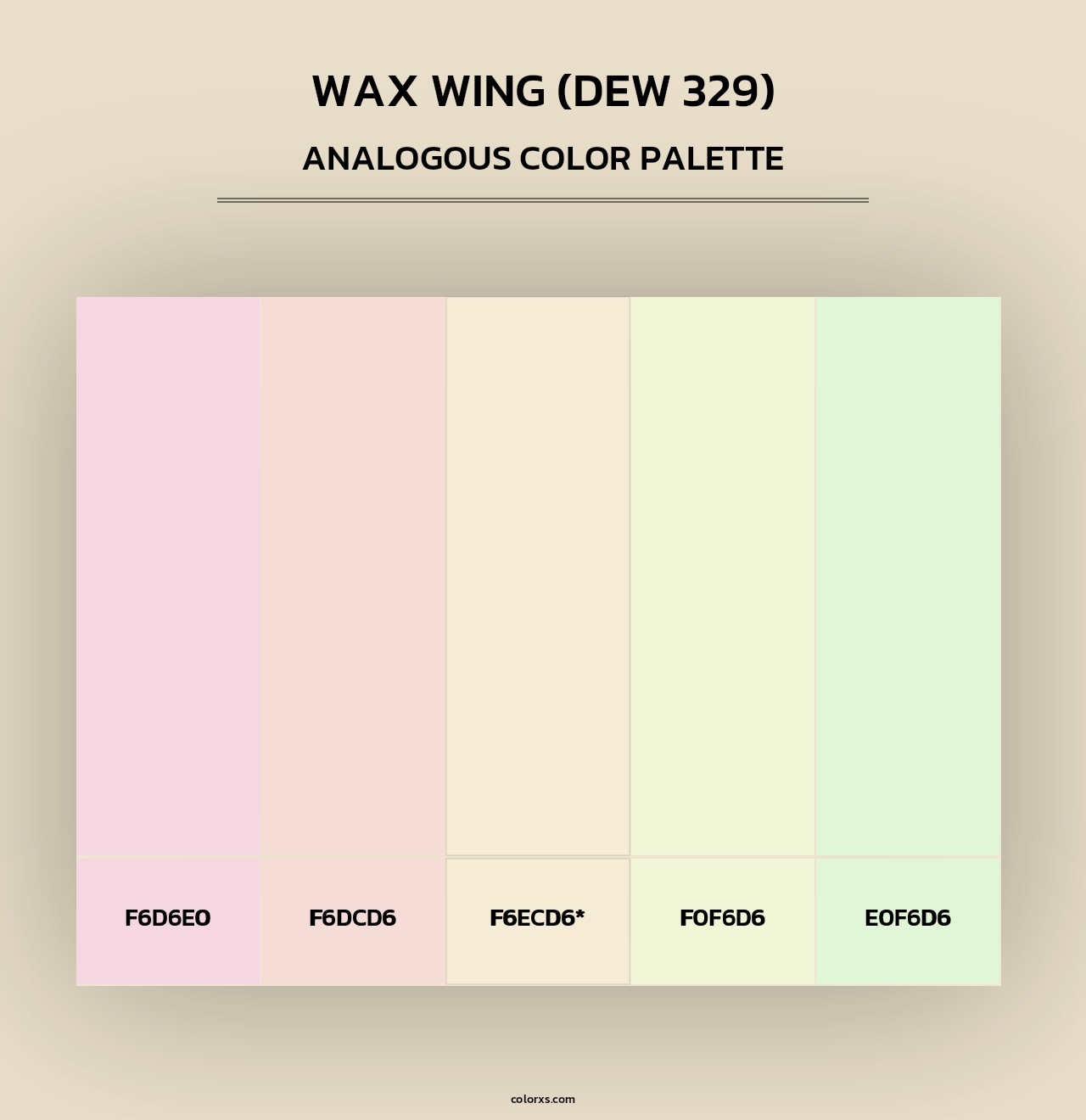 Wax Wing (DEW 329) - Analogous Color Palette