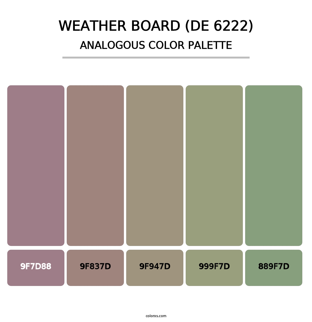 Weather Board (DE 6222) - Analogous Color Palette