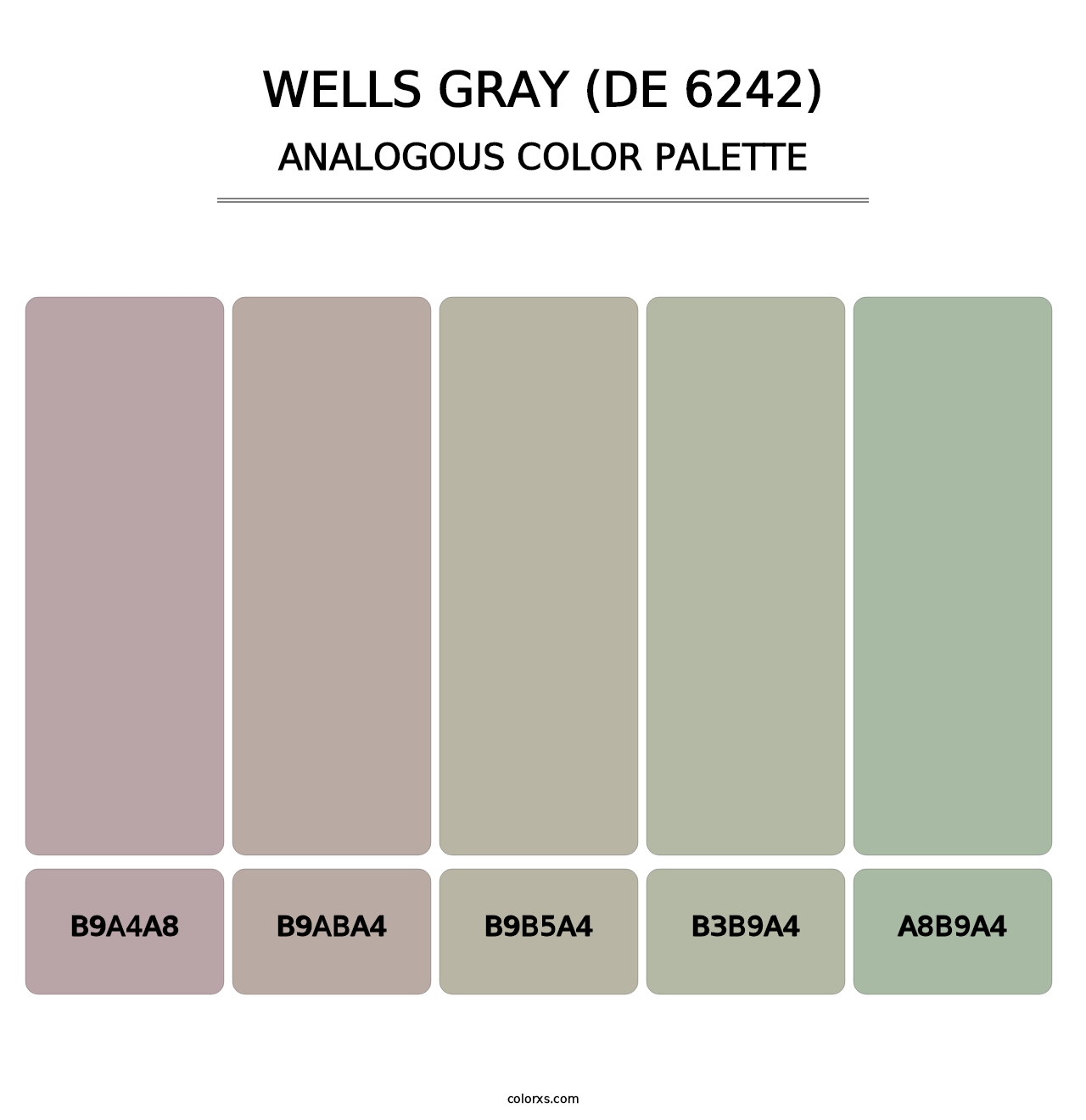 Wells Gray (DE 6242) - Analogous Color Palette