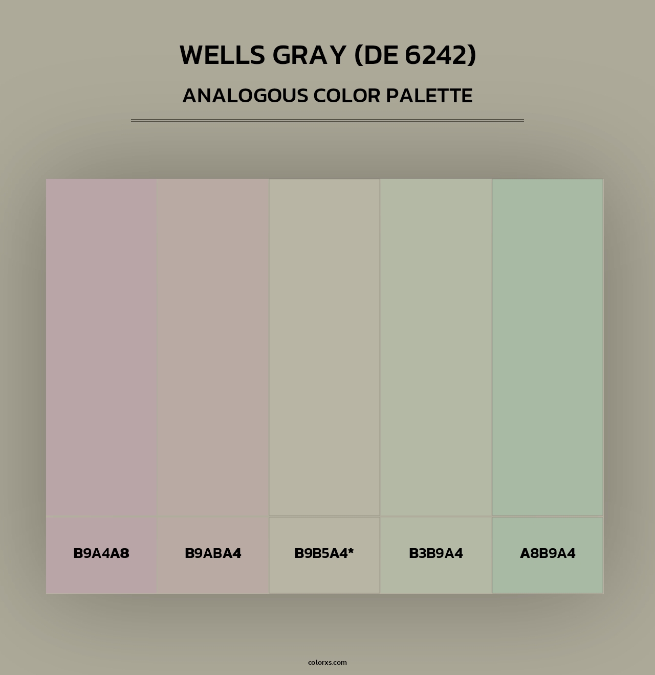 Wells Gray (DE 6242) - Analogous Color Palette