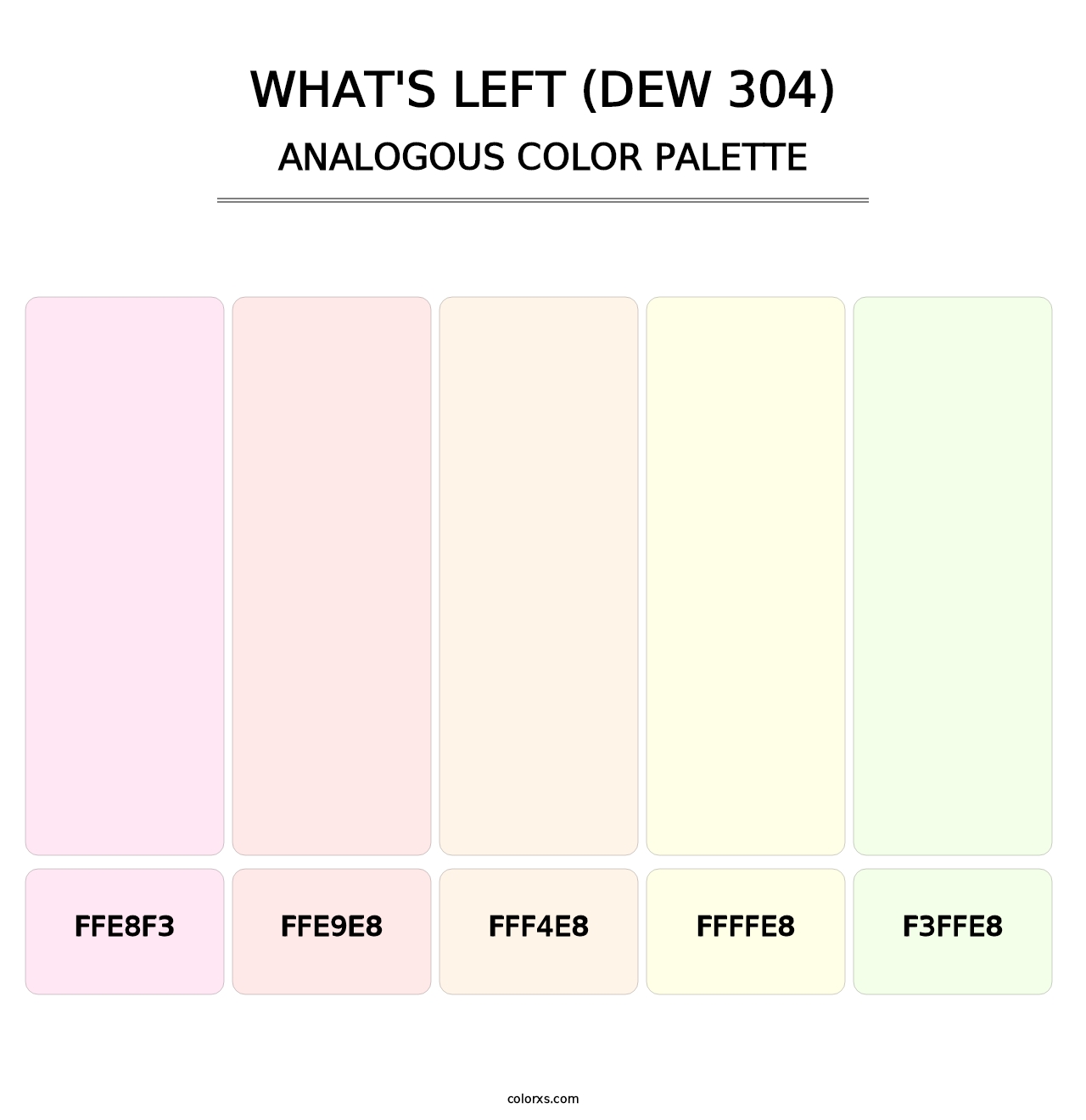 What's Left (DEW 304) - Analogous Color Palette