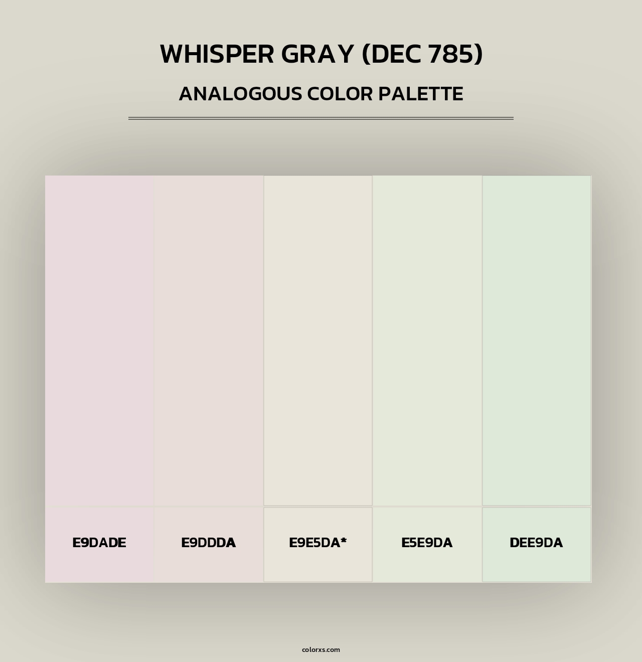 Whisper Gray (DEC 785) - Analogous Color Palette