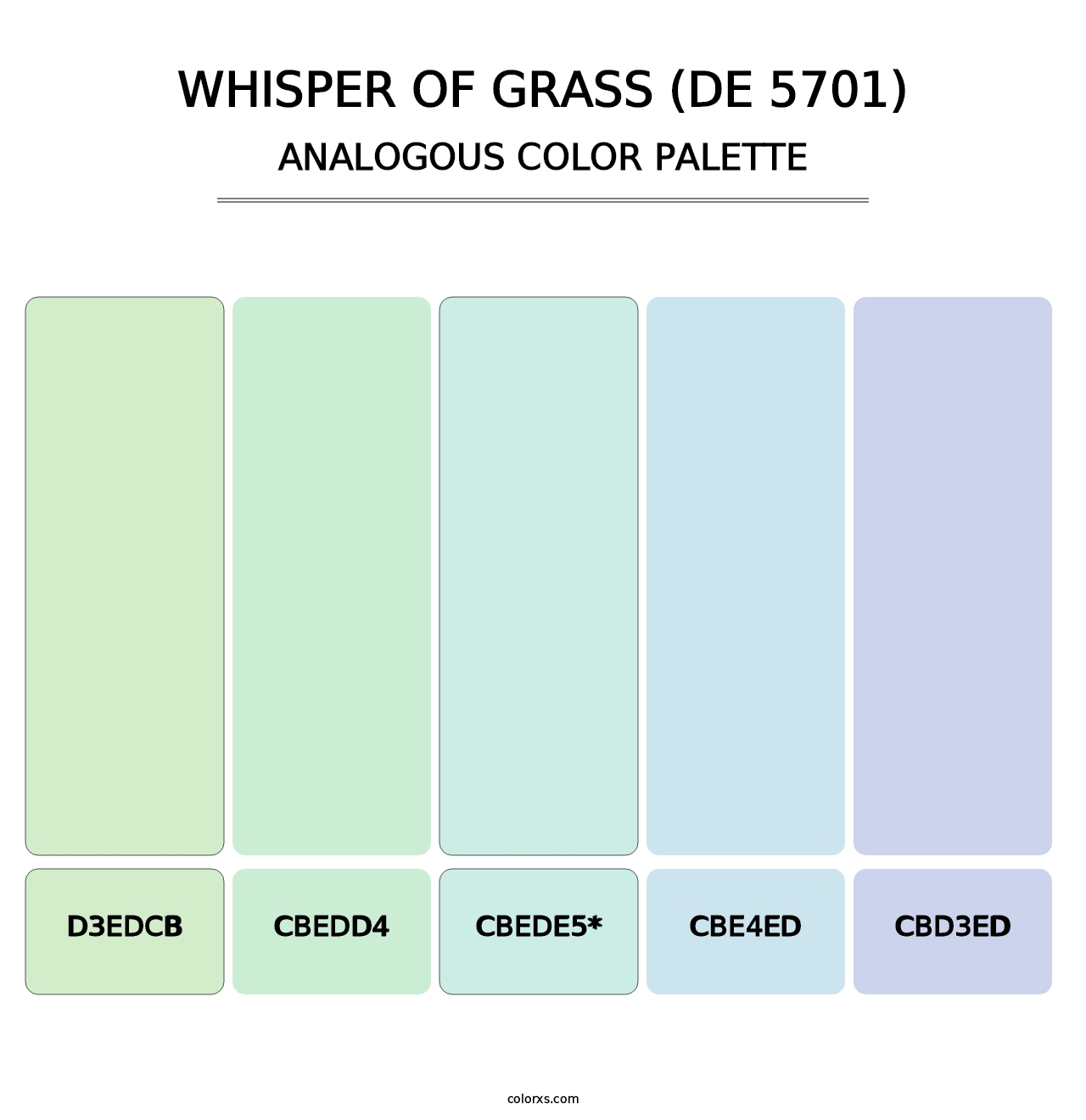 Whisper of Grass (DE 5701) - Analogous Color Palette