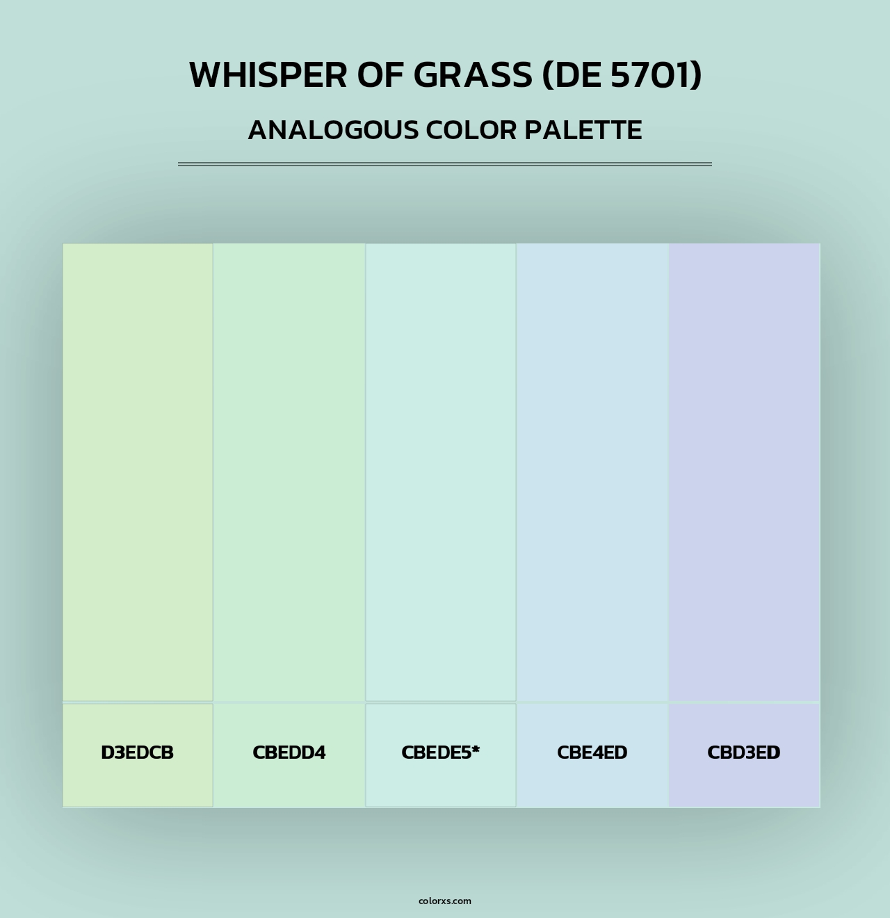 Whisper of Grass (DE 5701) - Analogous Color Palette