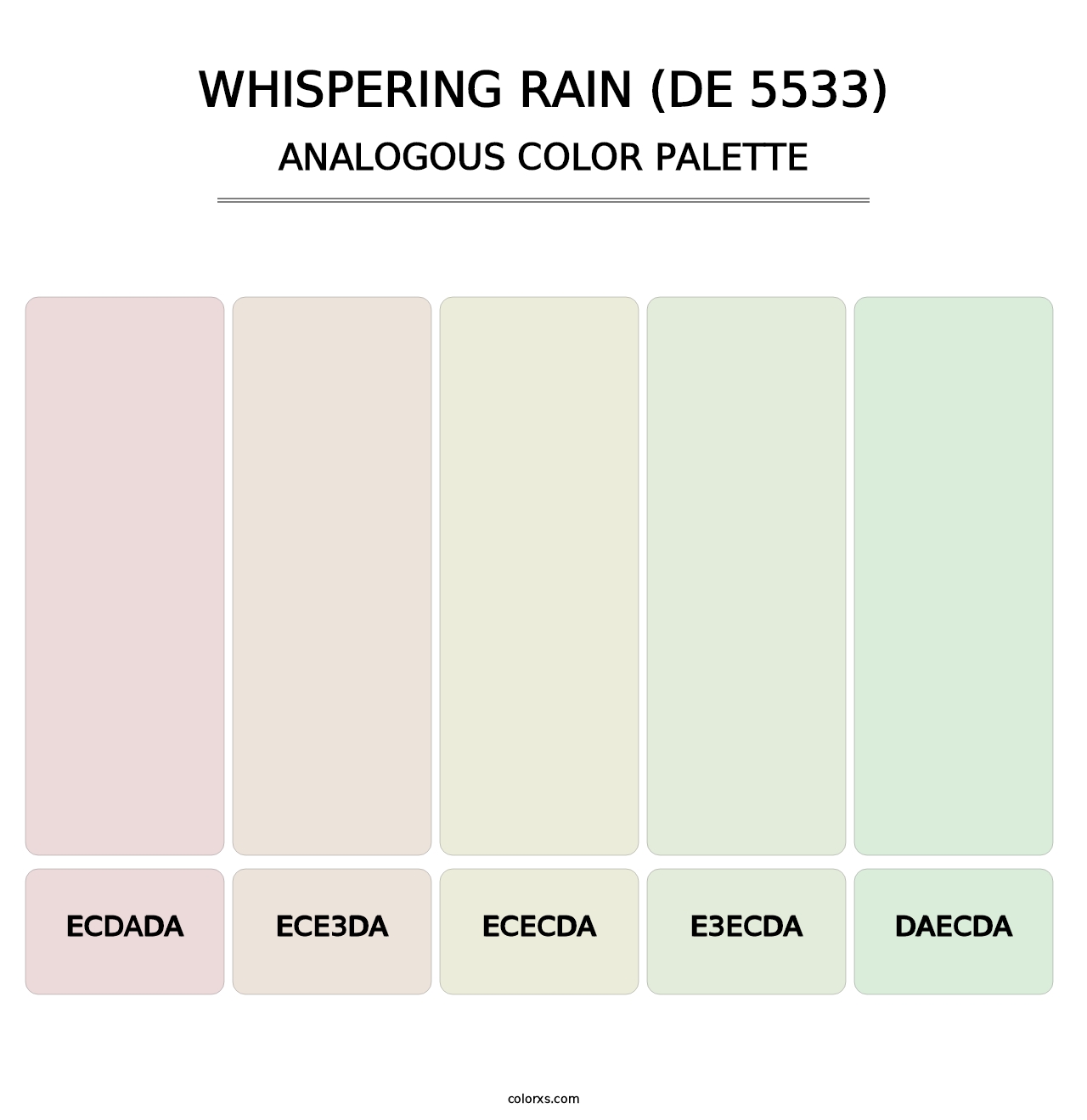 Whispering Rain (DE 5533) - Analogous Color Palette