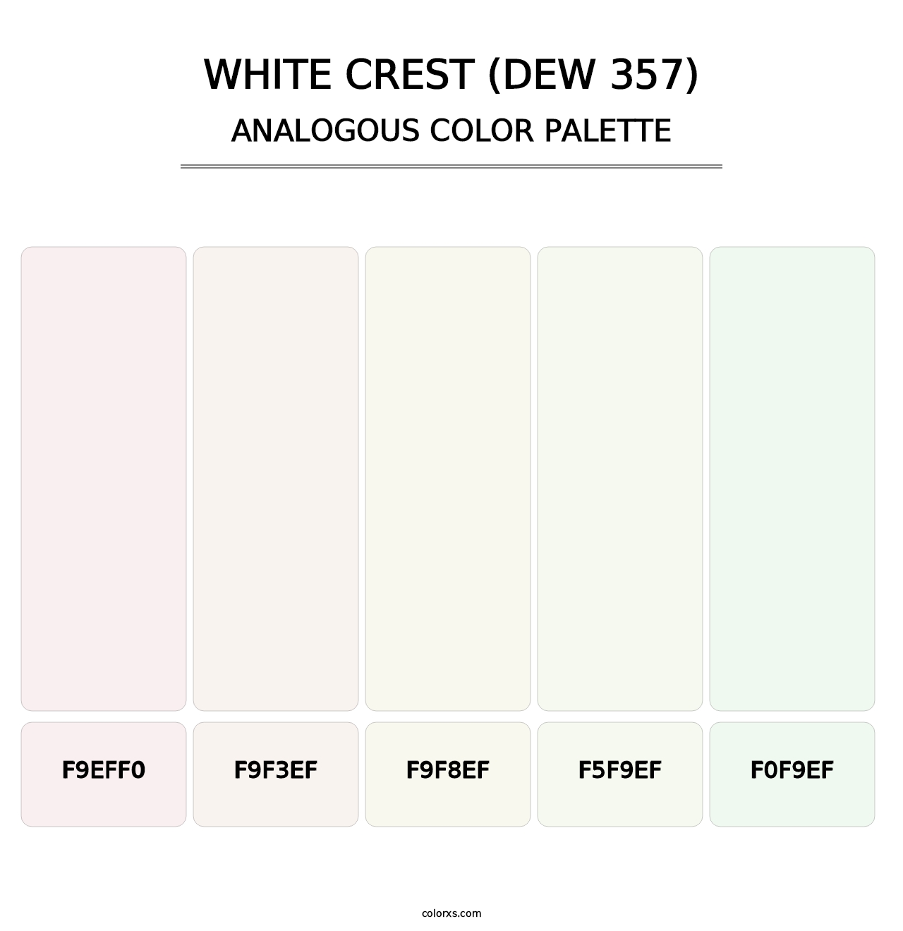 White Crest (DEW 357) - Analogous Color Palette