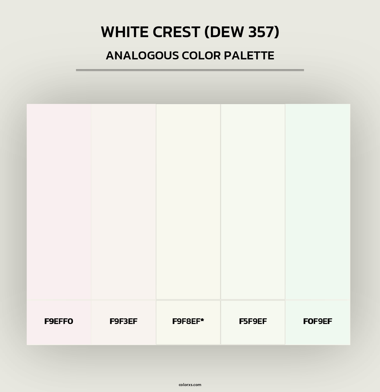 White Crest (DEW 357) - Analogous Color Palette