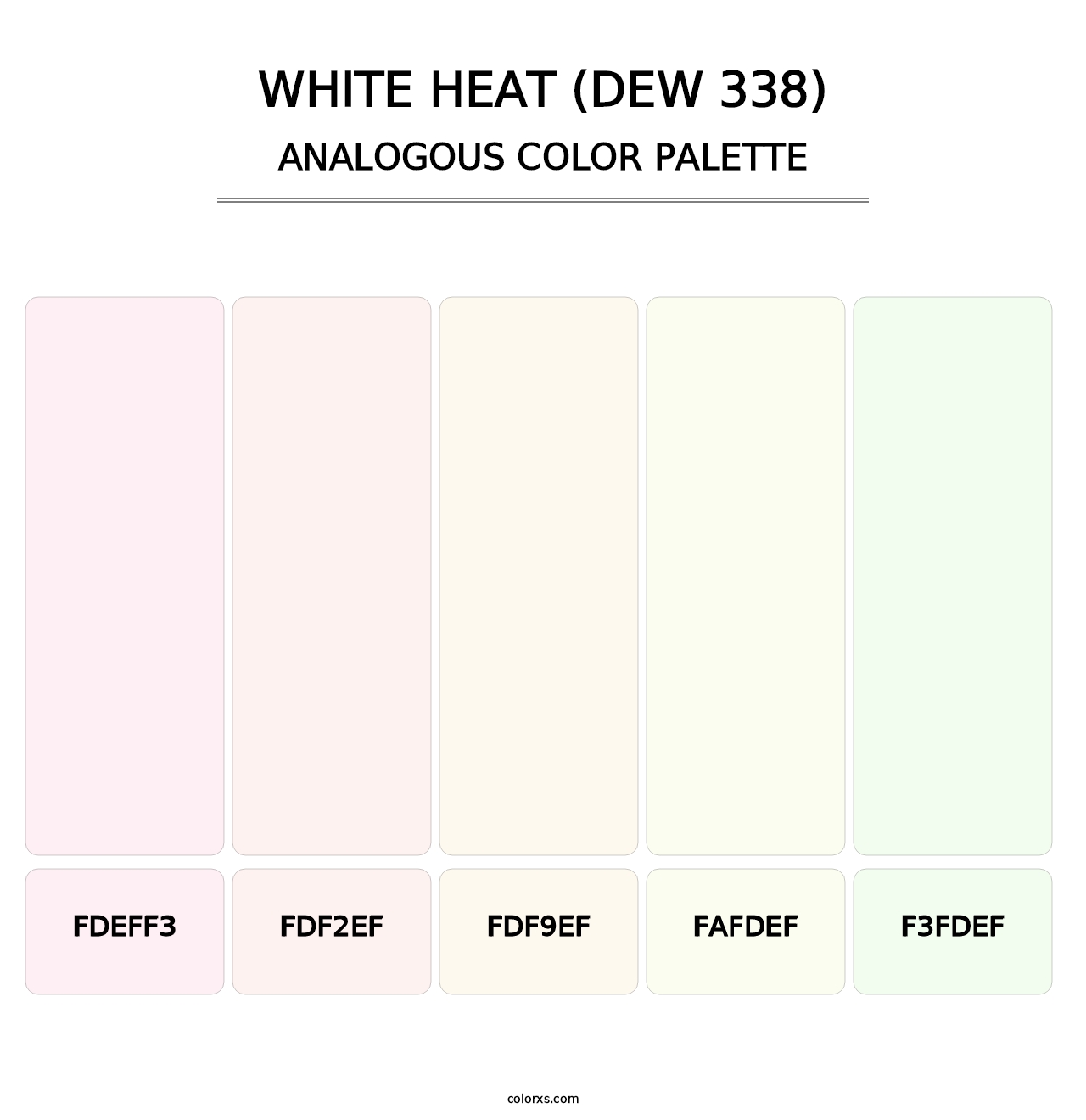 White Heat (DEW 338) - Analogous Color Palette