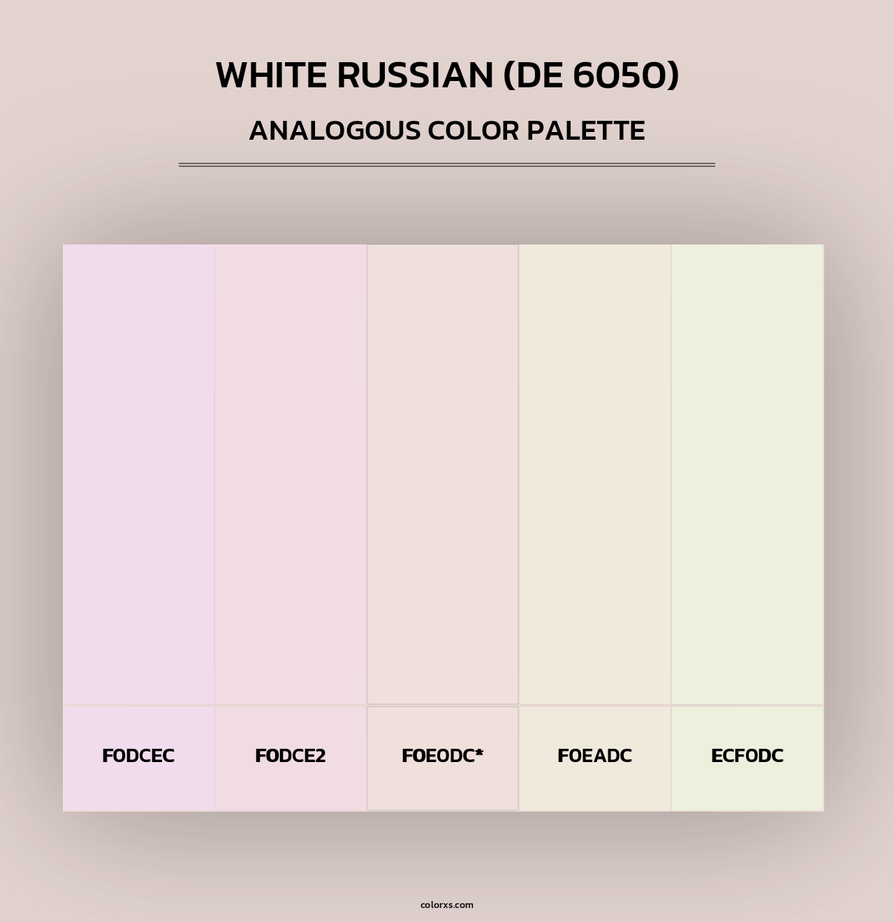 White Russian (DE 6050) - Analogous Color Palette