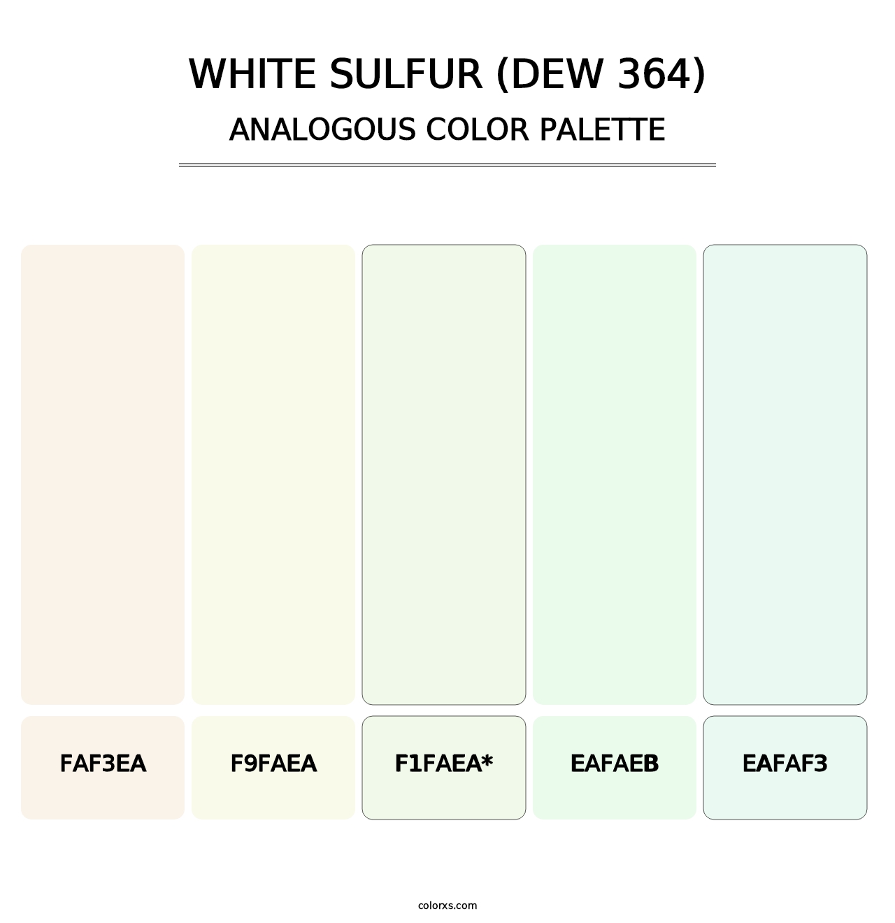 White Sulfur (DEW 364) - Analogous Color Palette