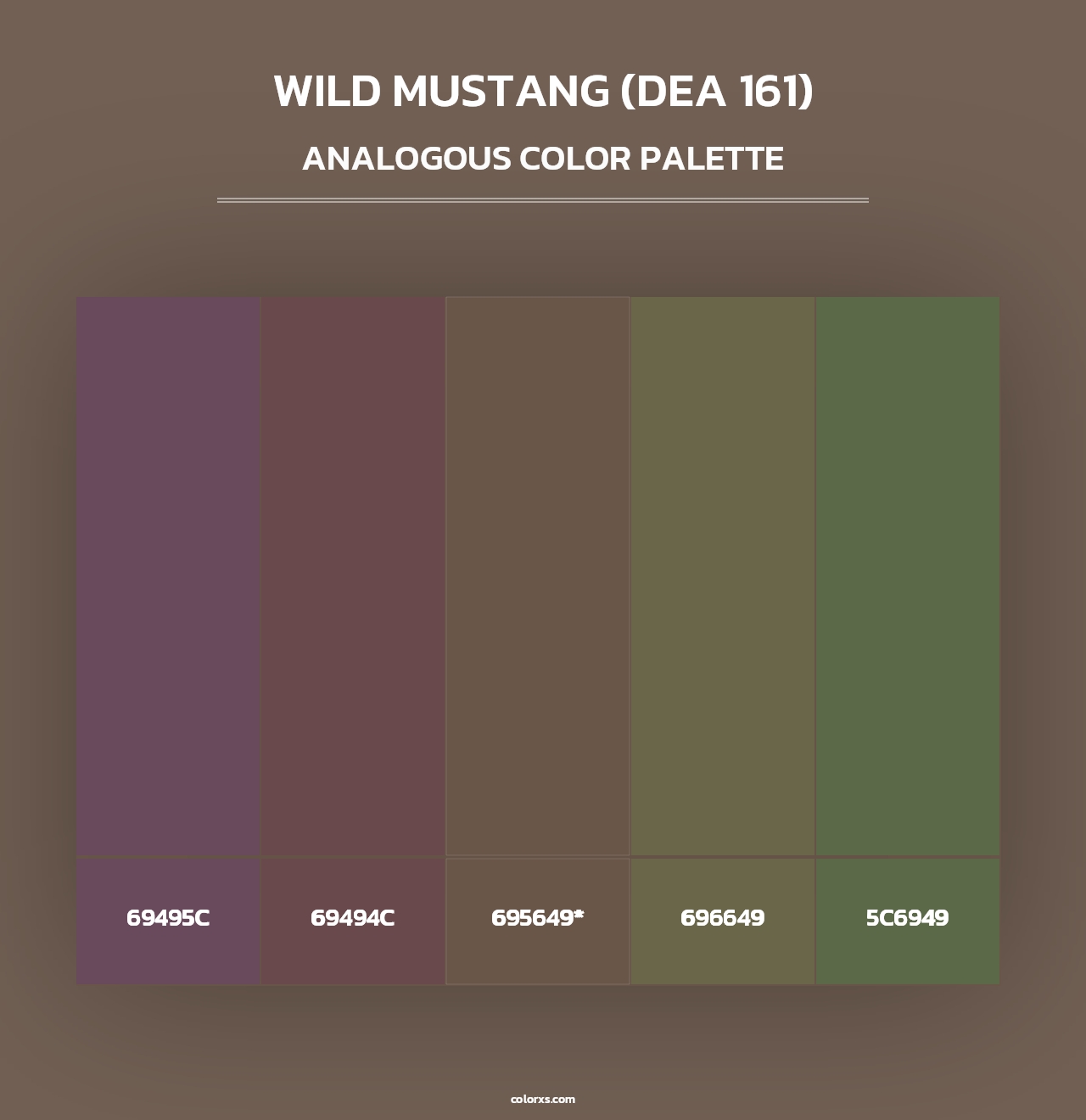 Wild Mustang (DEA 161) - Analogous Color Palette