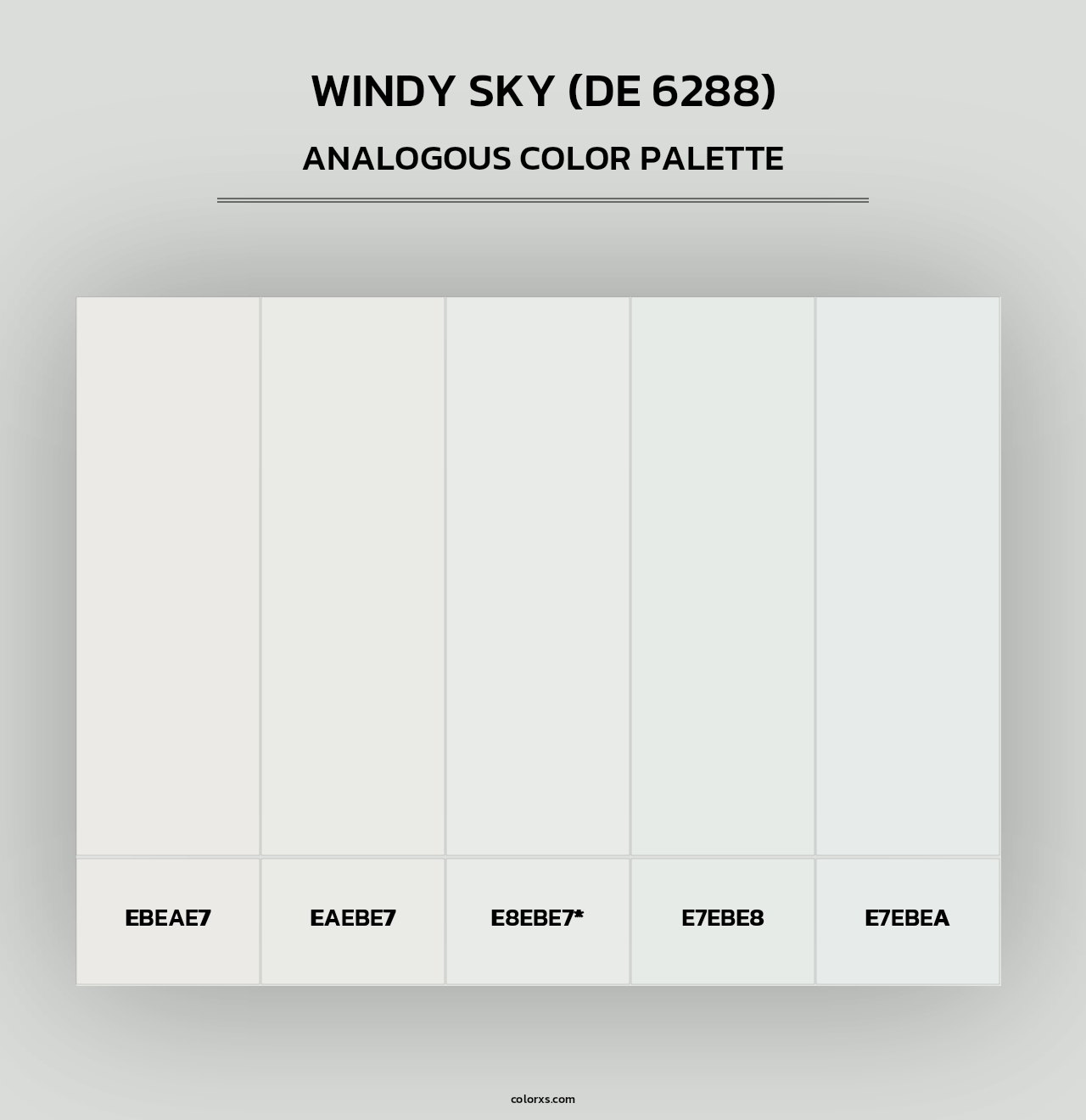 Windy Sky (DE 6288) - Analogous Color Palette