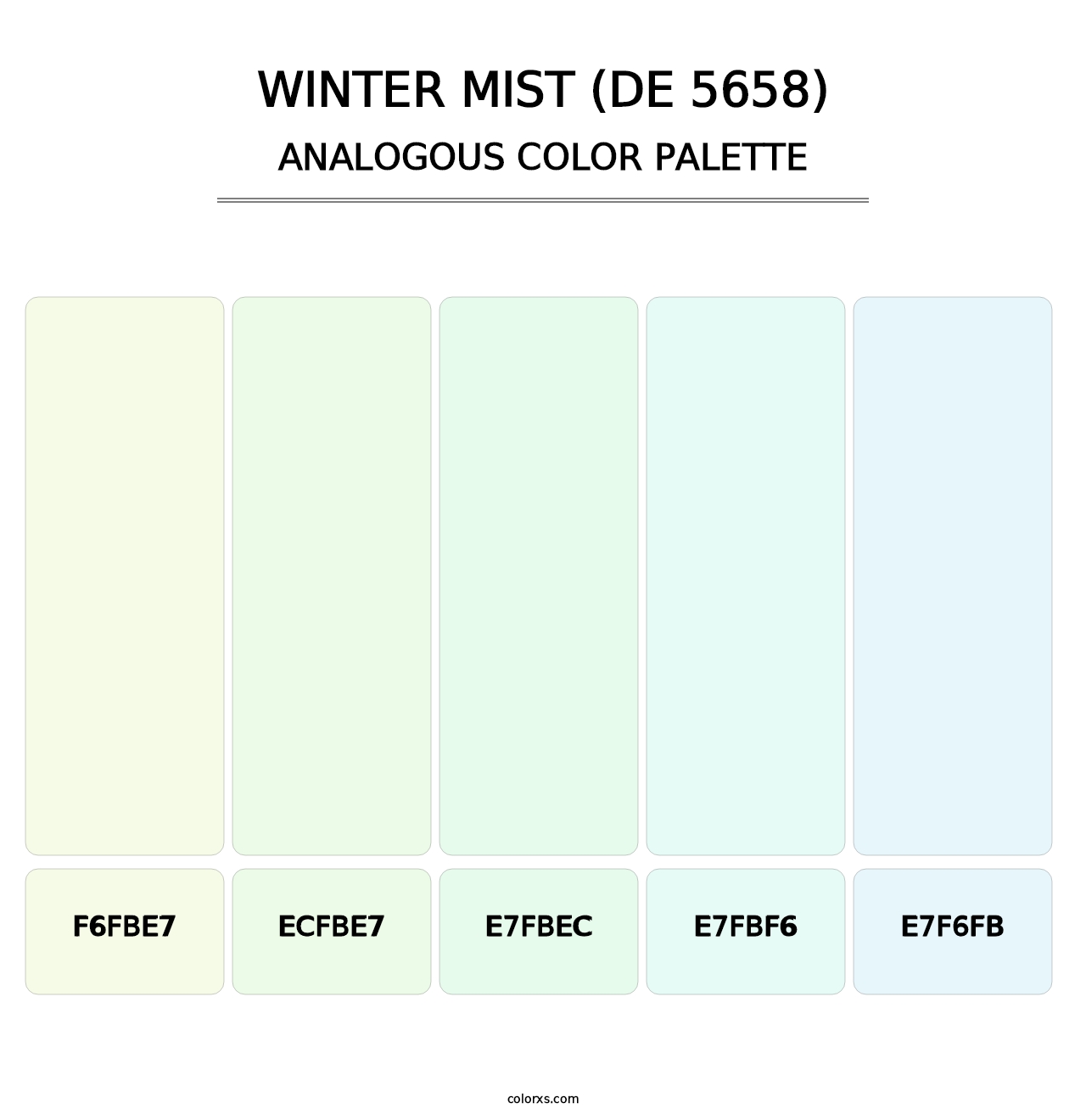 Winter Mist (DE 5658) - Analogous Color Palette