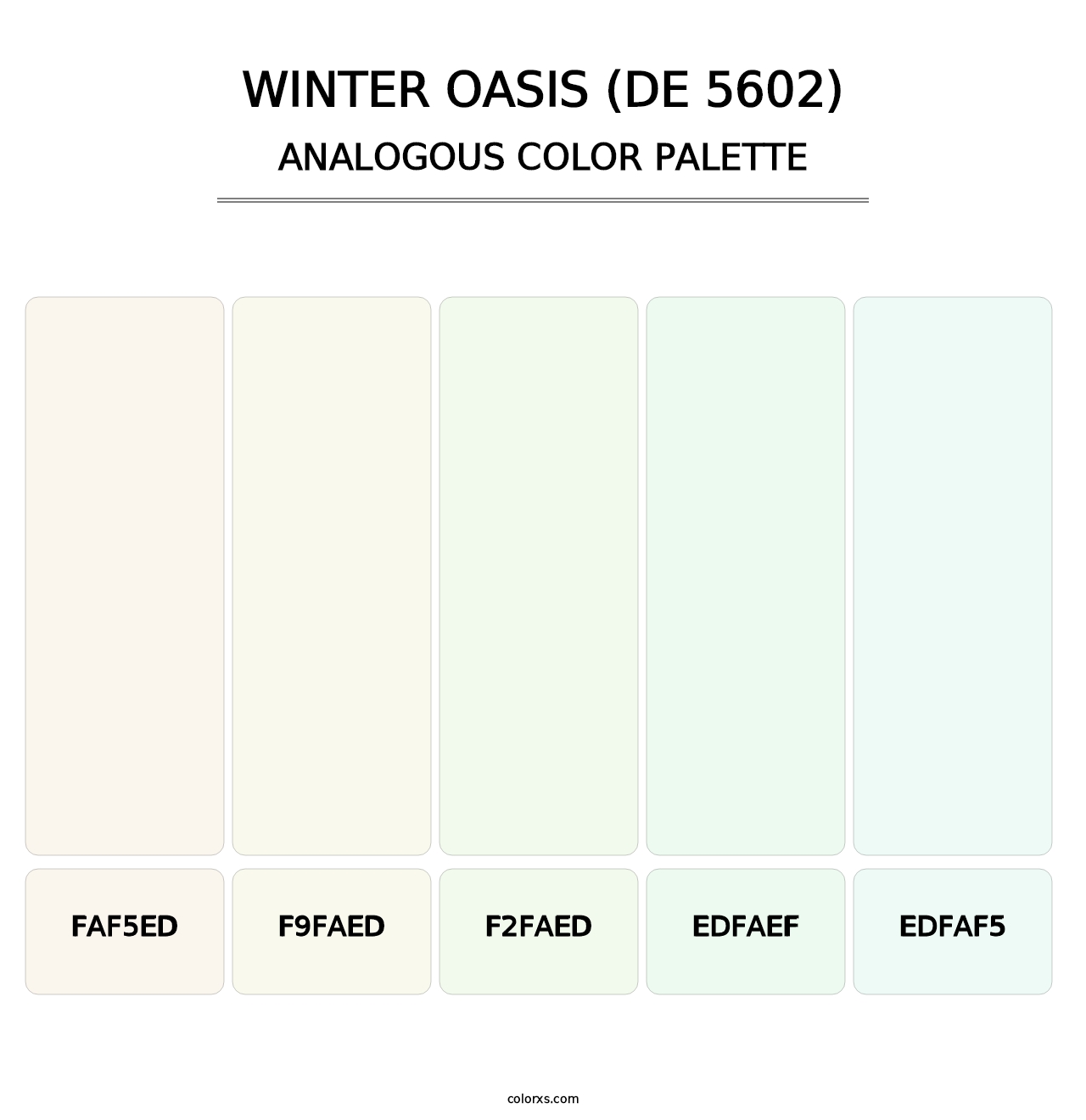 Winter Oasis (DE 5602) - Analogous Color Palette