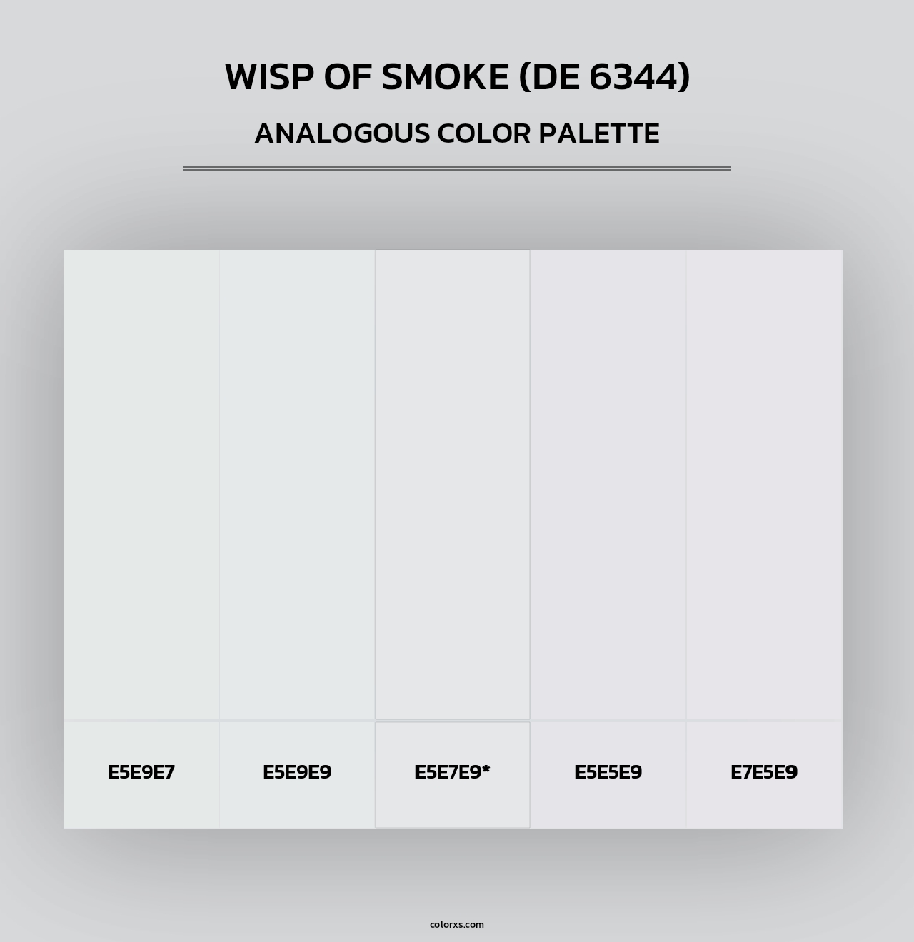 Wisp of Smoke (DE 6344) - Analogous Color Palette