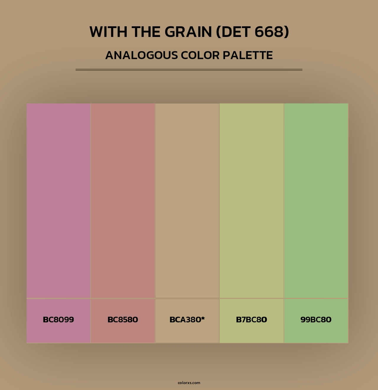 With the Grain (DET 668) - Analogous Color Palette