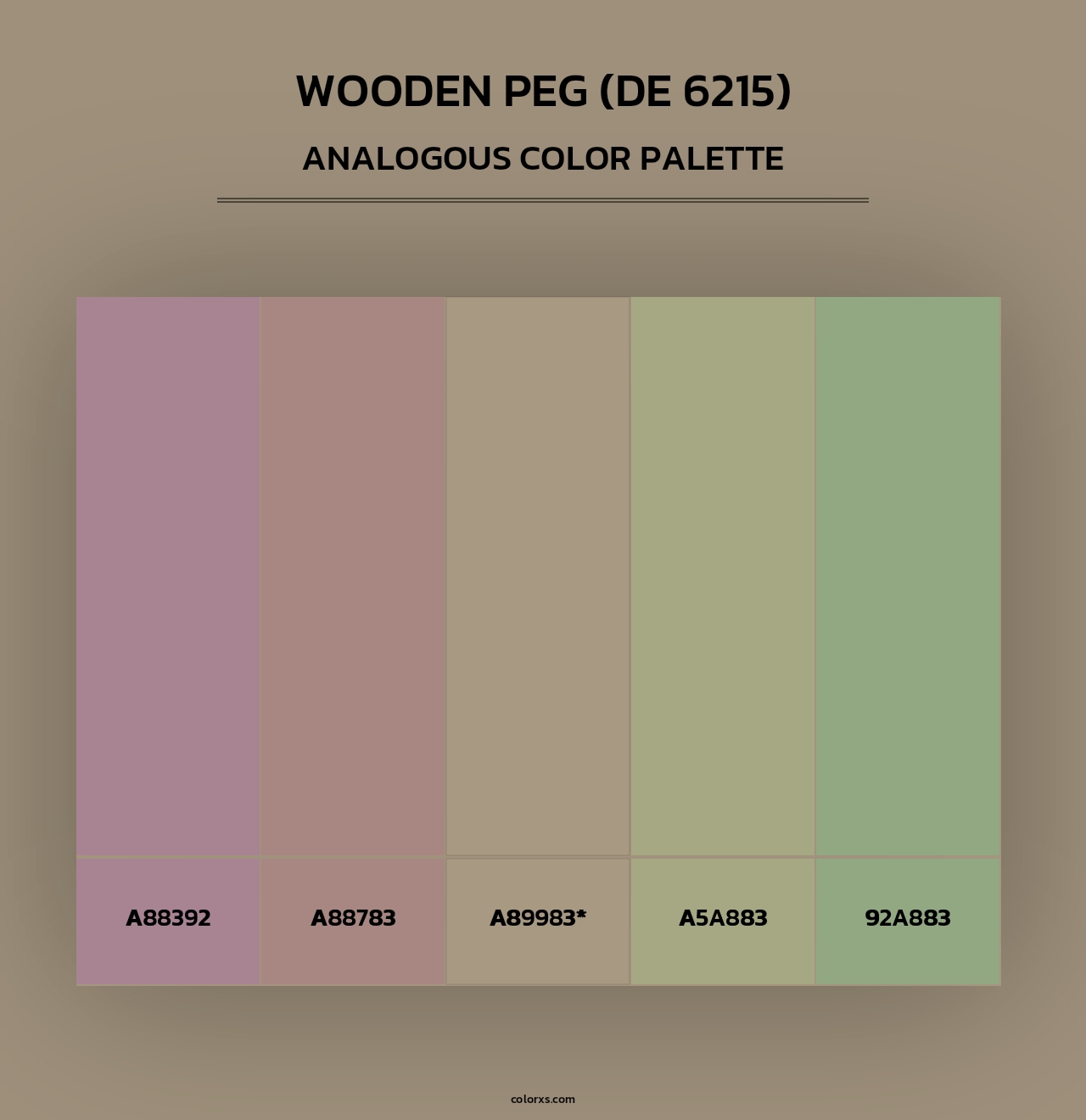 Wooden Peg (DE 6215) - Analogous Color Palette