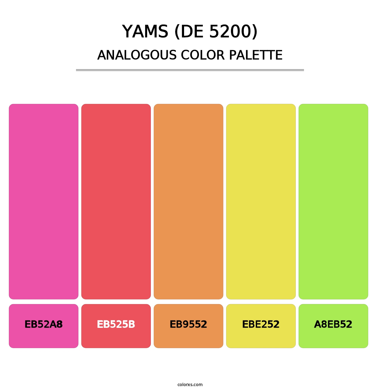 Yams (DE 5200) - Analogous Color Palette