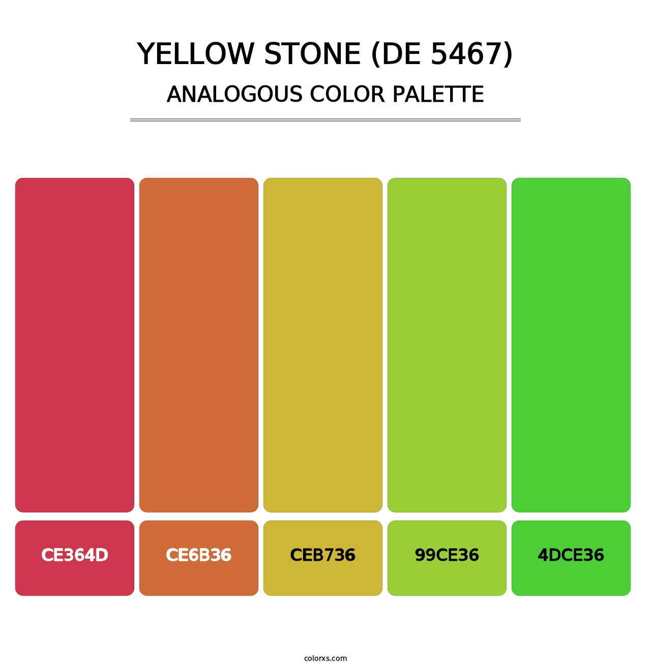 Yellow Stone (DE 5467) - Analogous Color Palette