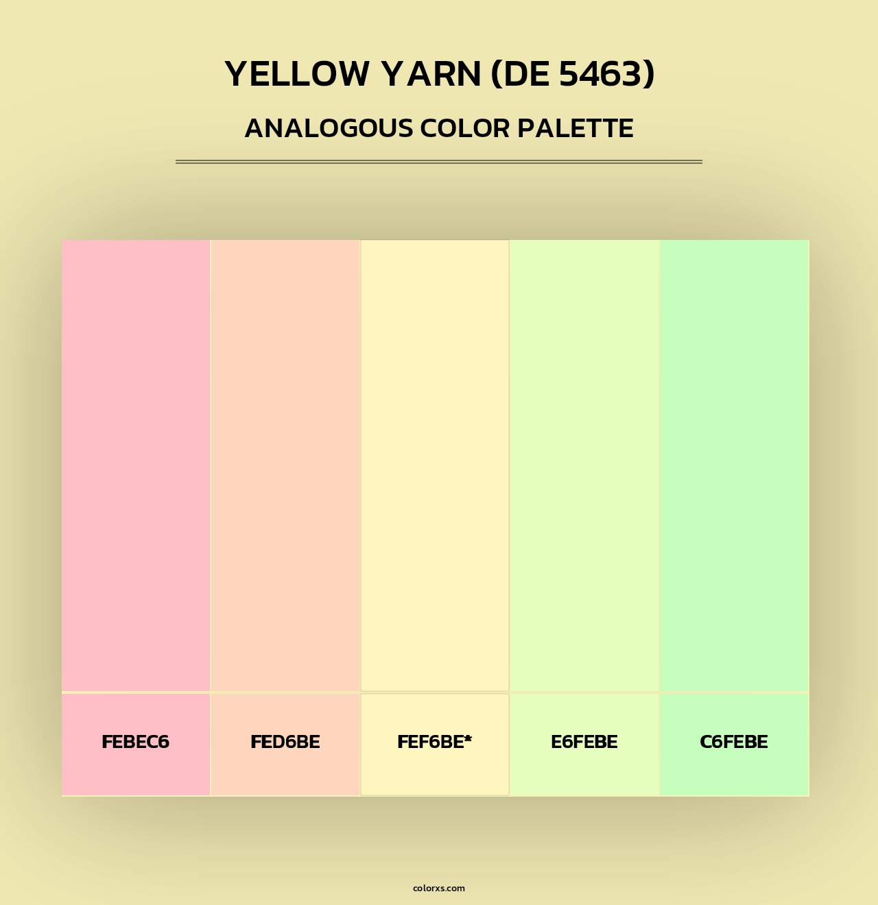 Yellow Yarn (DE 5463) - Analogous Color Palette