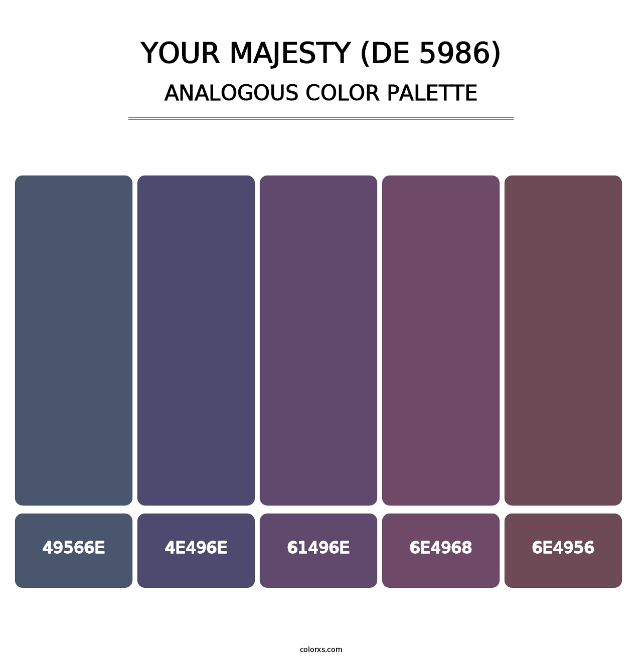 Your Majesty (DE 5986) - Analogous Color Palette