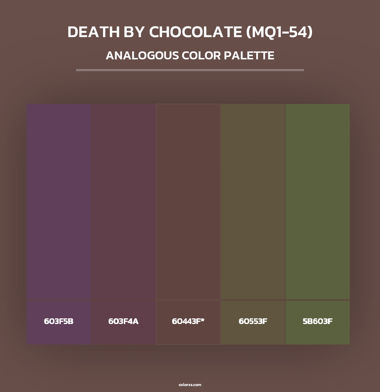 Death By Chocolate (MQ1-54) - Analogous Color Palette