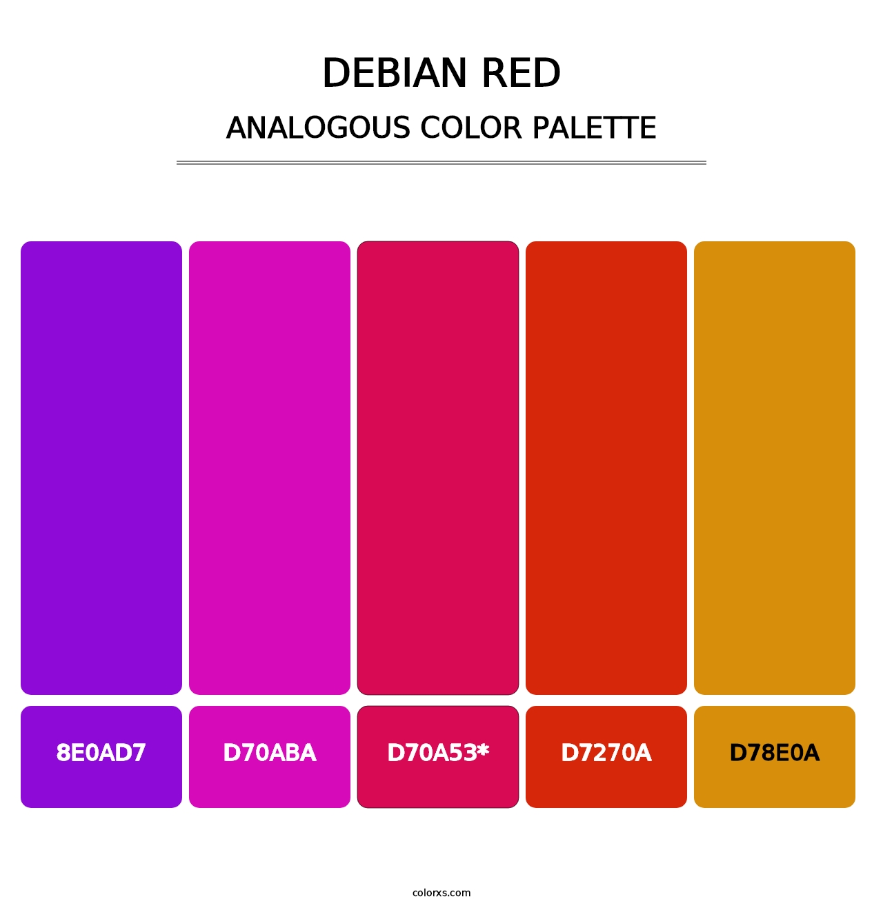 Debian red - Analogous Color Palette