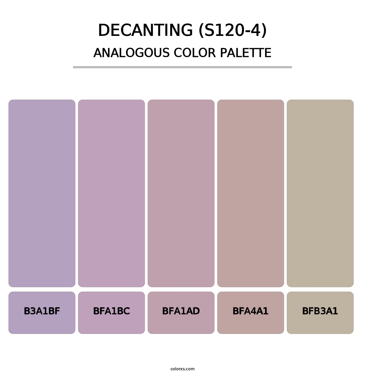 Decanting (S120-4) - Analogous Color Palette